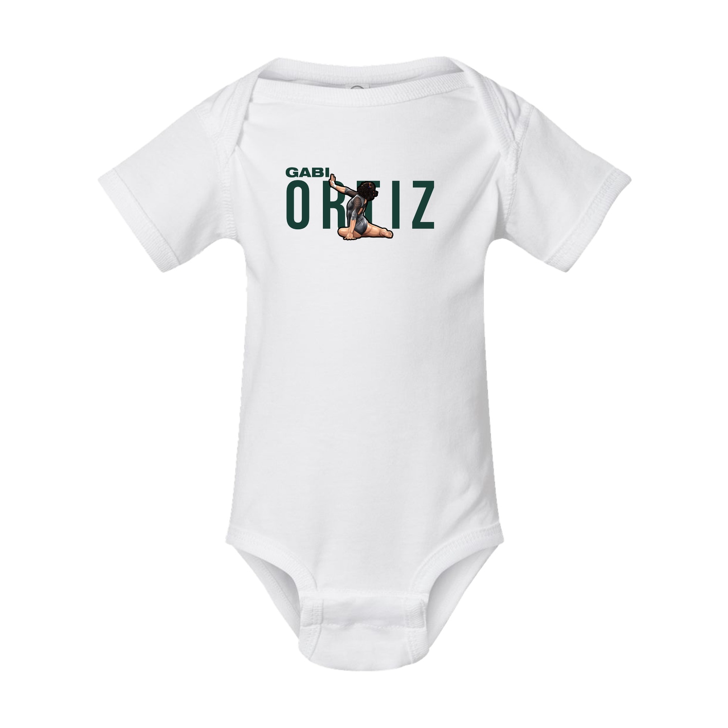 Baby Onesie — Player Name in White