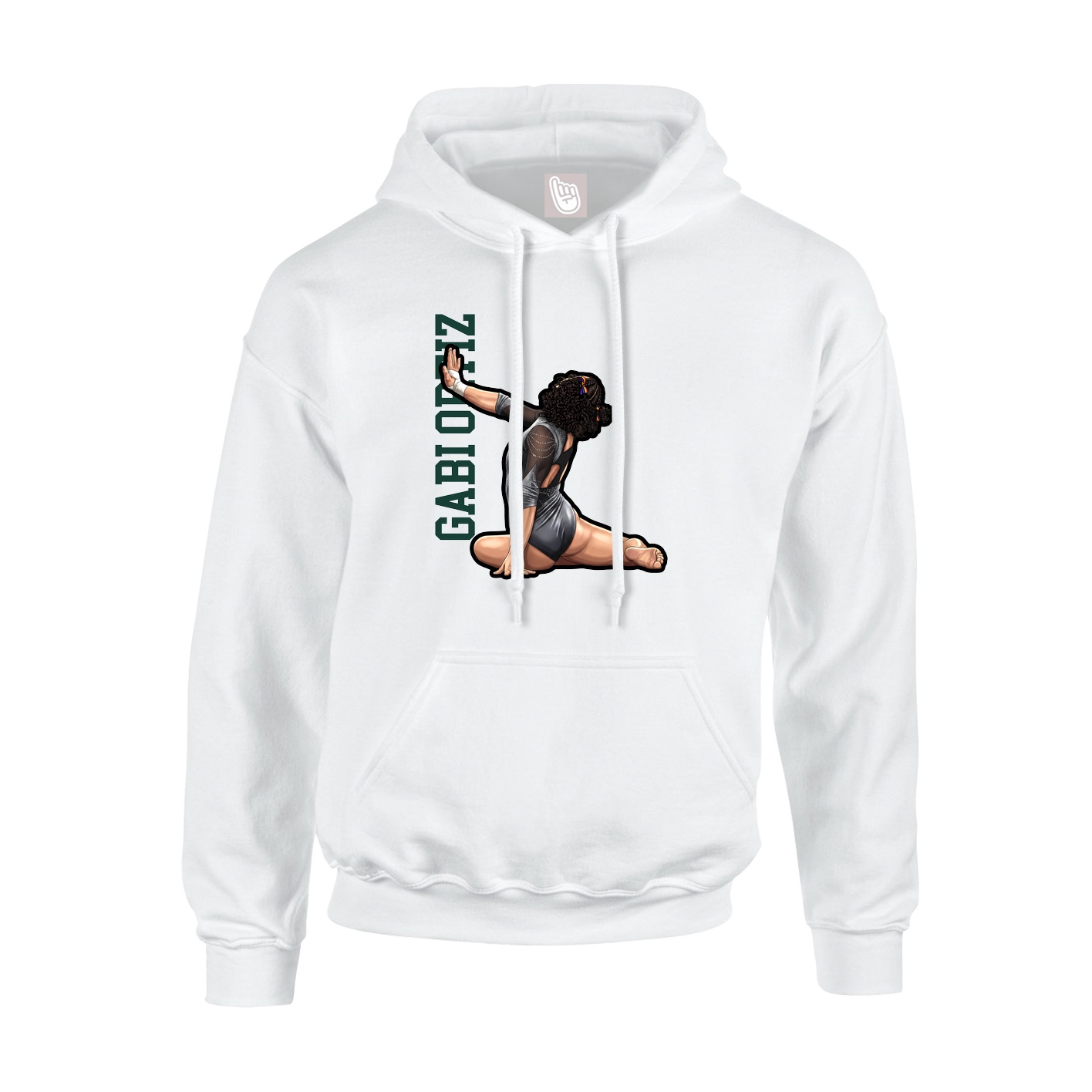 Hoodie — Name Vertical in White