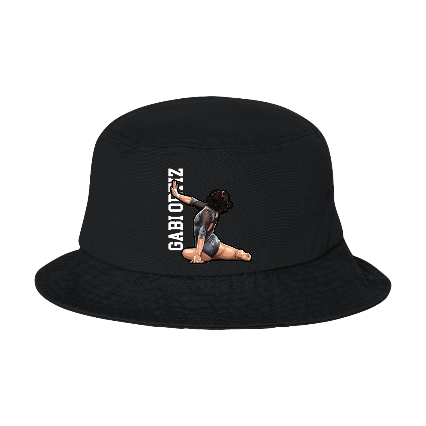 Bucket Cap — Name Vertical in Black