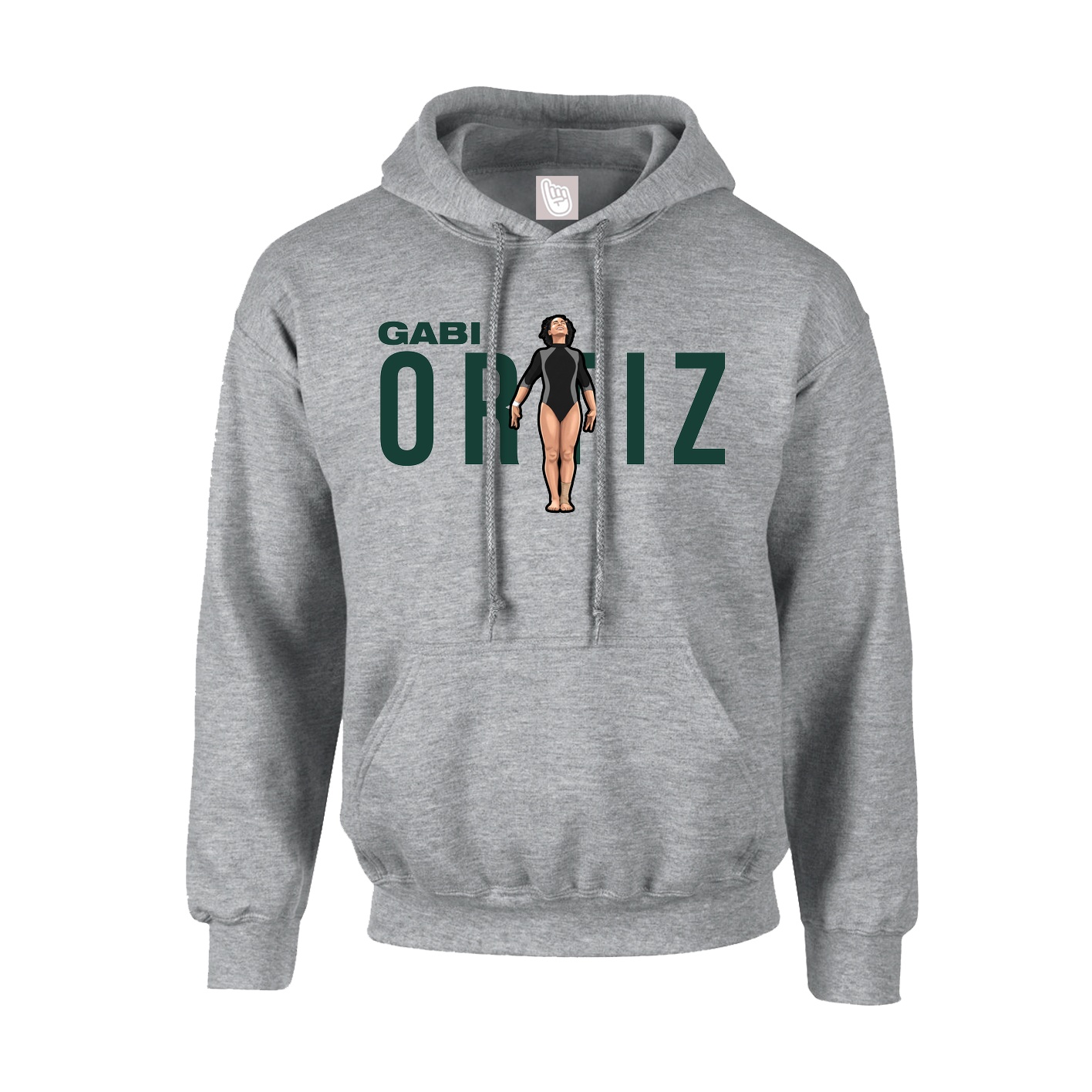 Youth Hoodie — Player Name in Grey