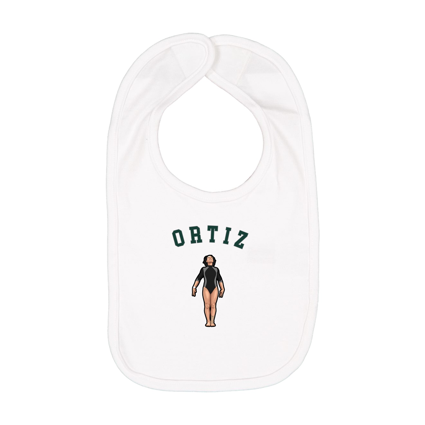 Infant Bib — Shirsey Arch in White