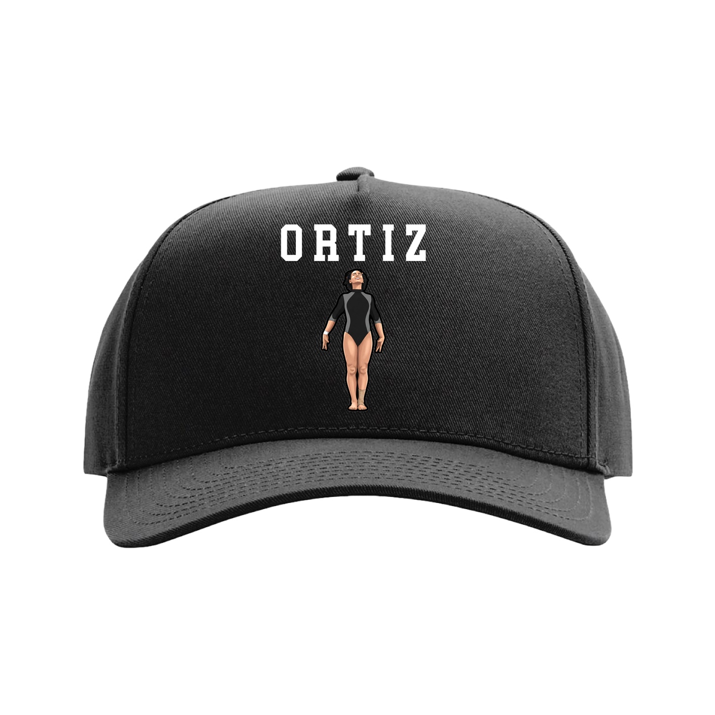 Full Fabric Five-Panel Champ Cap — Shirsey in Black