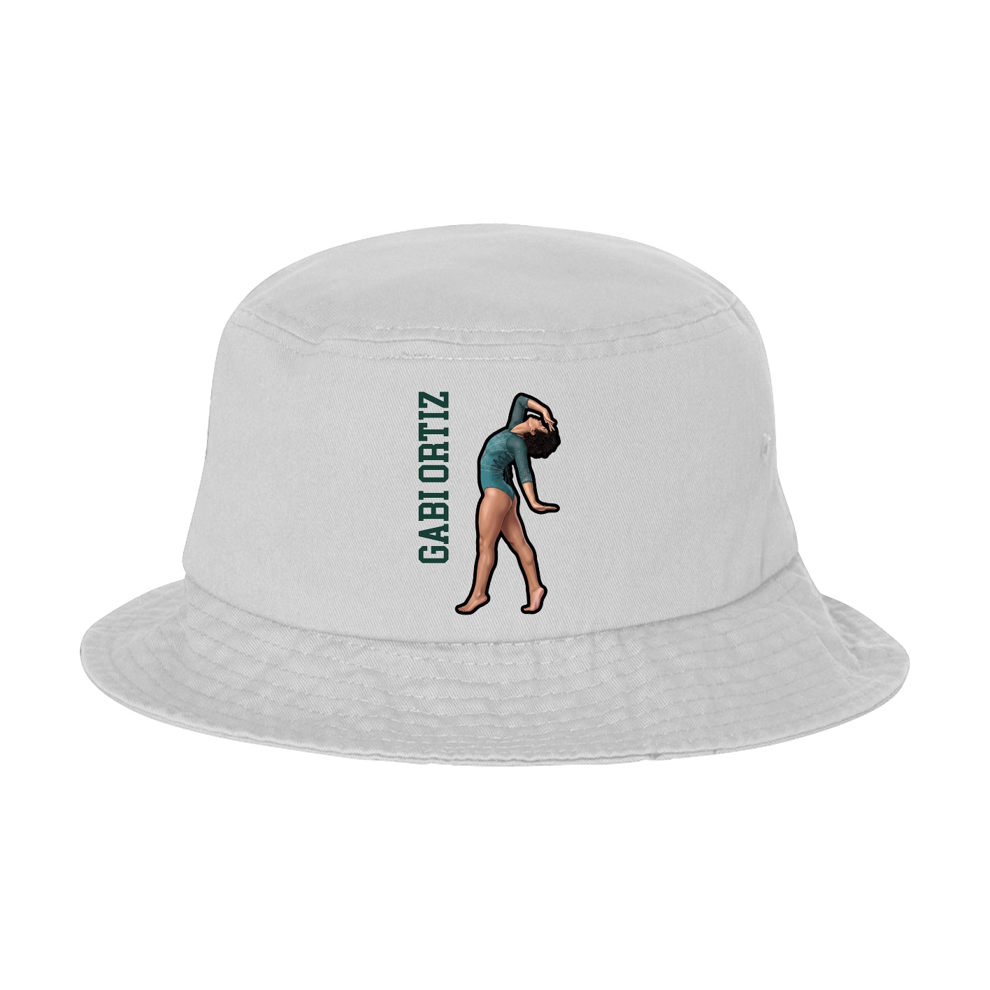 Bucket Cap — Name Vertical in White