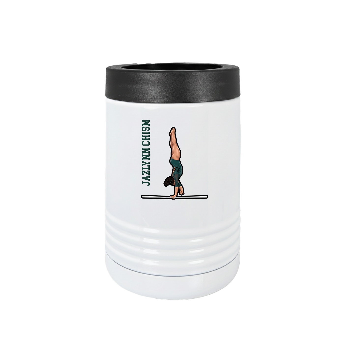 Beverage Holder — Name Vertical in White