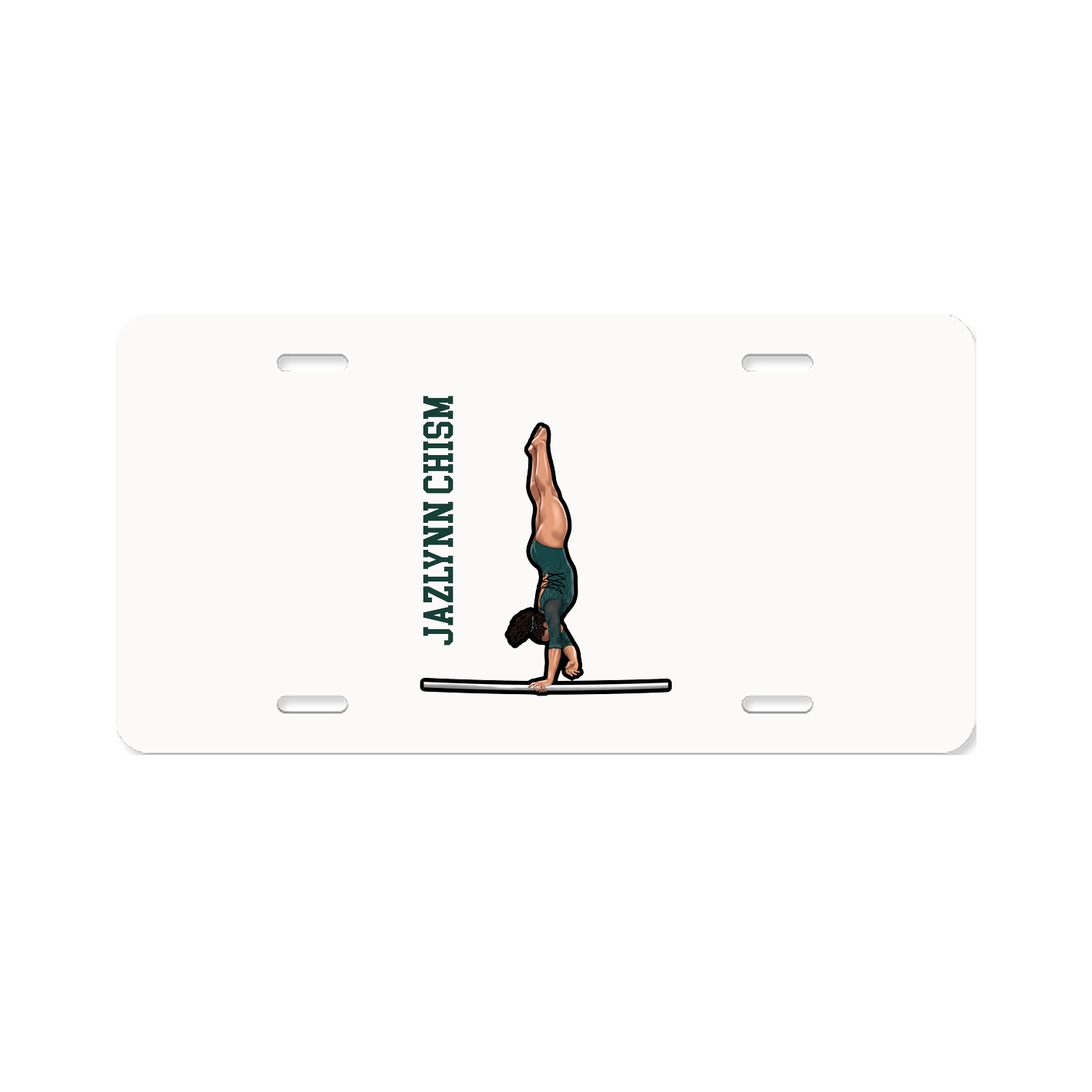 License Plate — Name Vertical in Classic