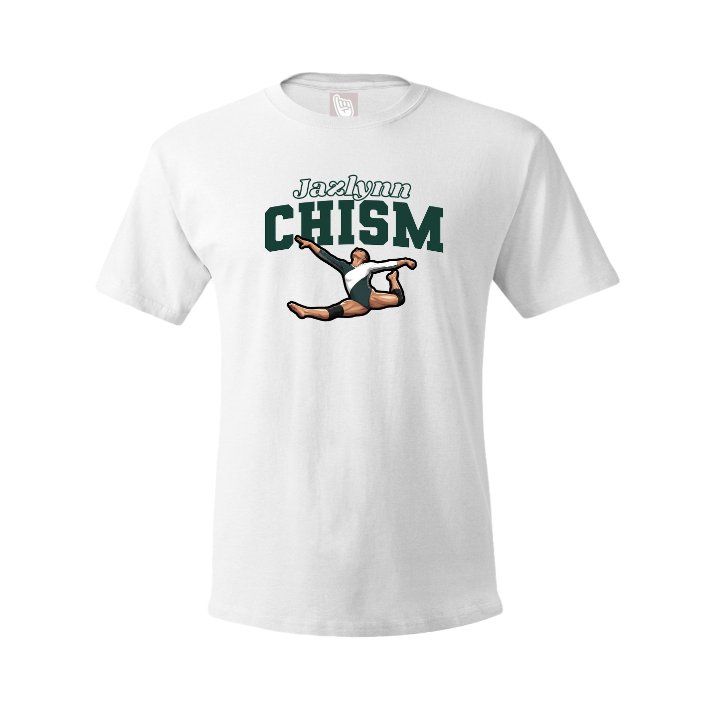 Youth Tee — Name Arch in White