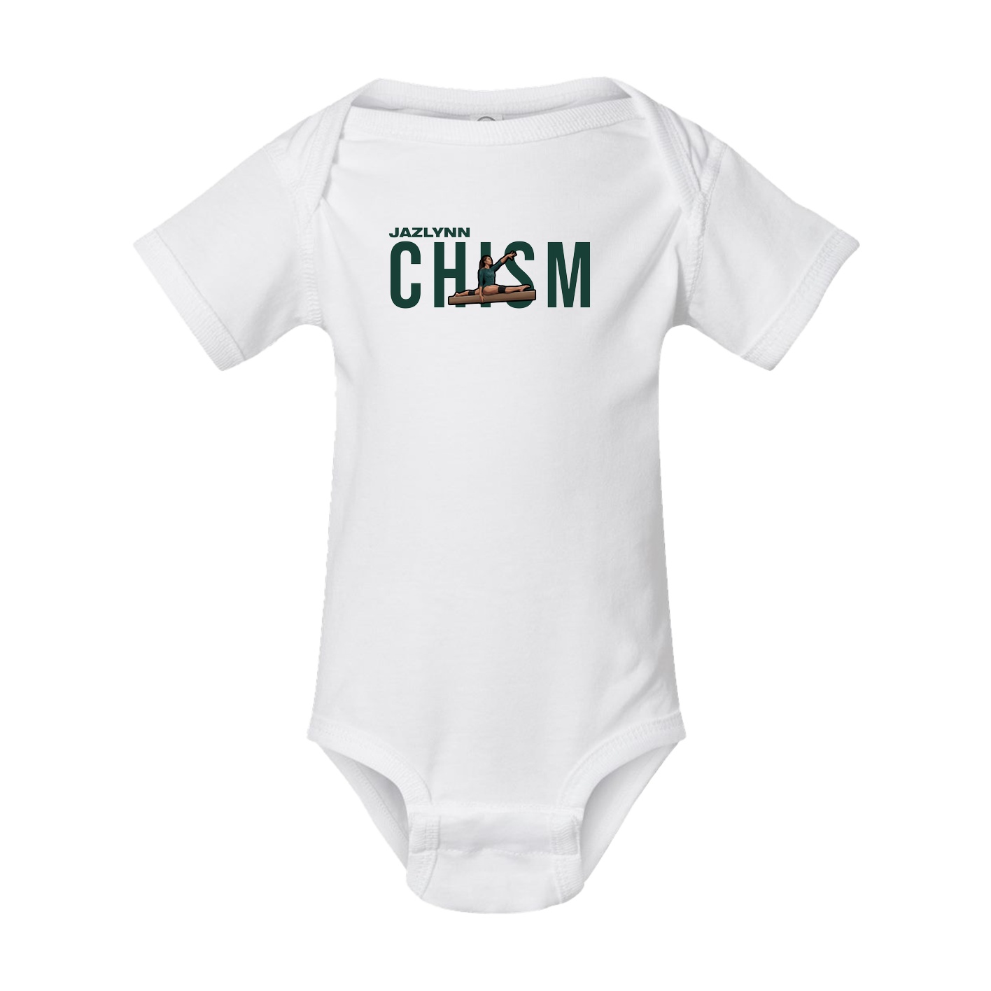 Baby Onesie — Player Name in White