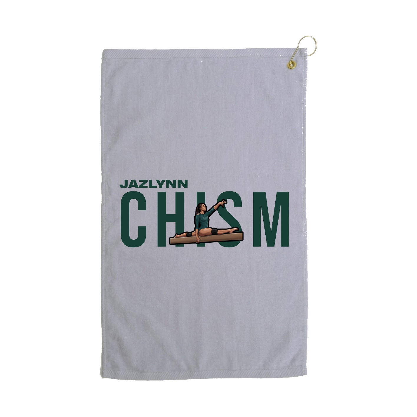 Golf Towel — Player Name in Grey