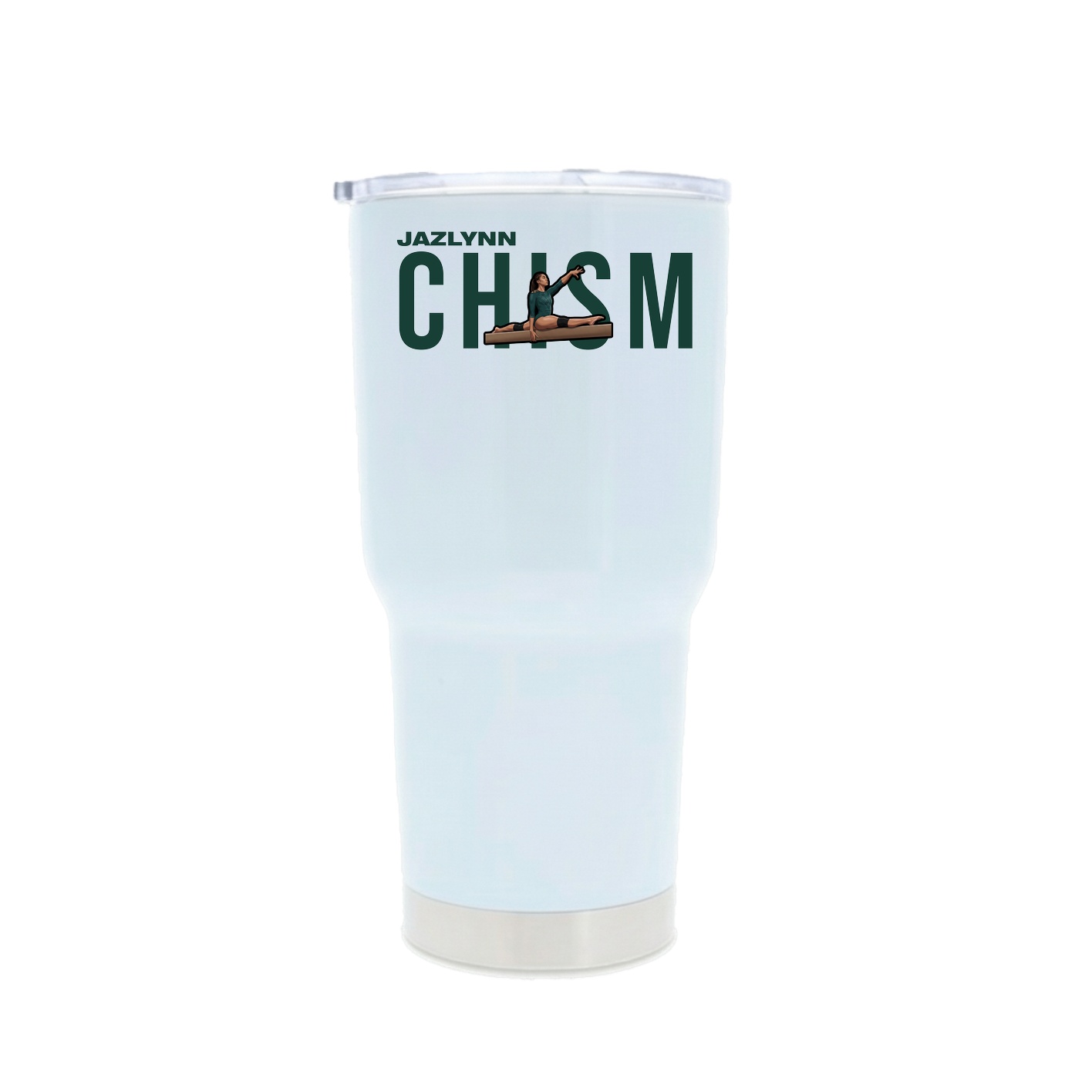 30oz Stainless Steel Tumbler — Player Name in White
