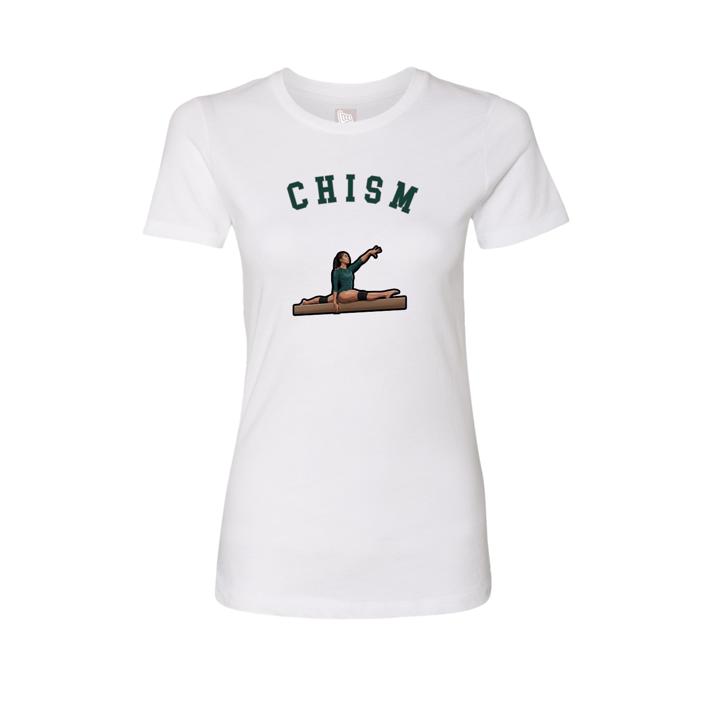 Fitted Women's Tee — Shirsey Arch in White