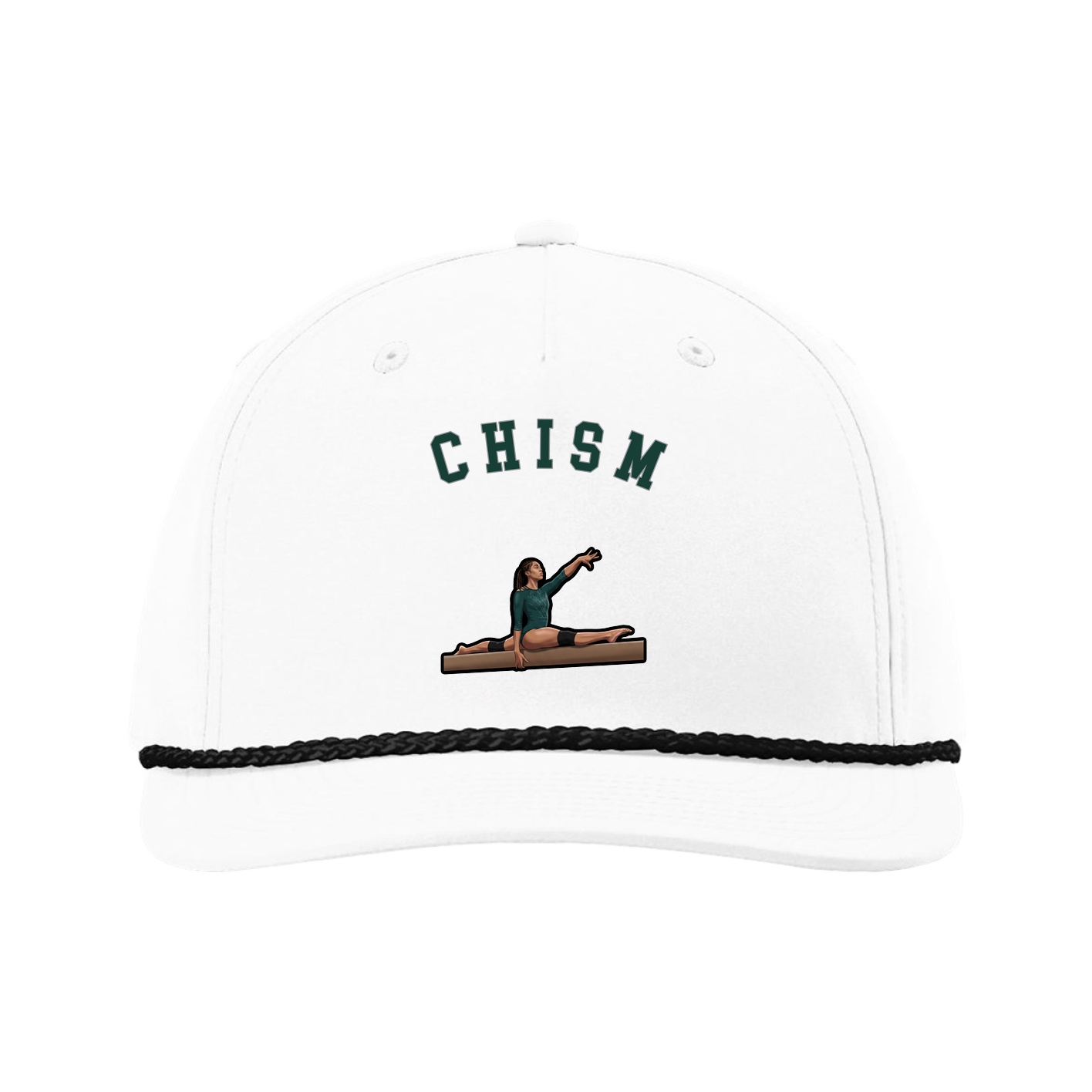 Five-Panel Classic Rope Cap — Shirsey Arch in White