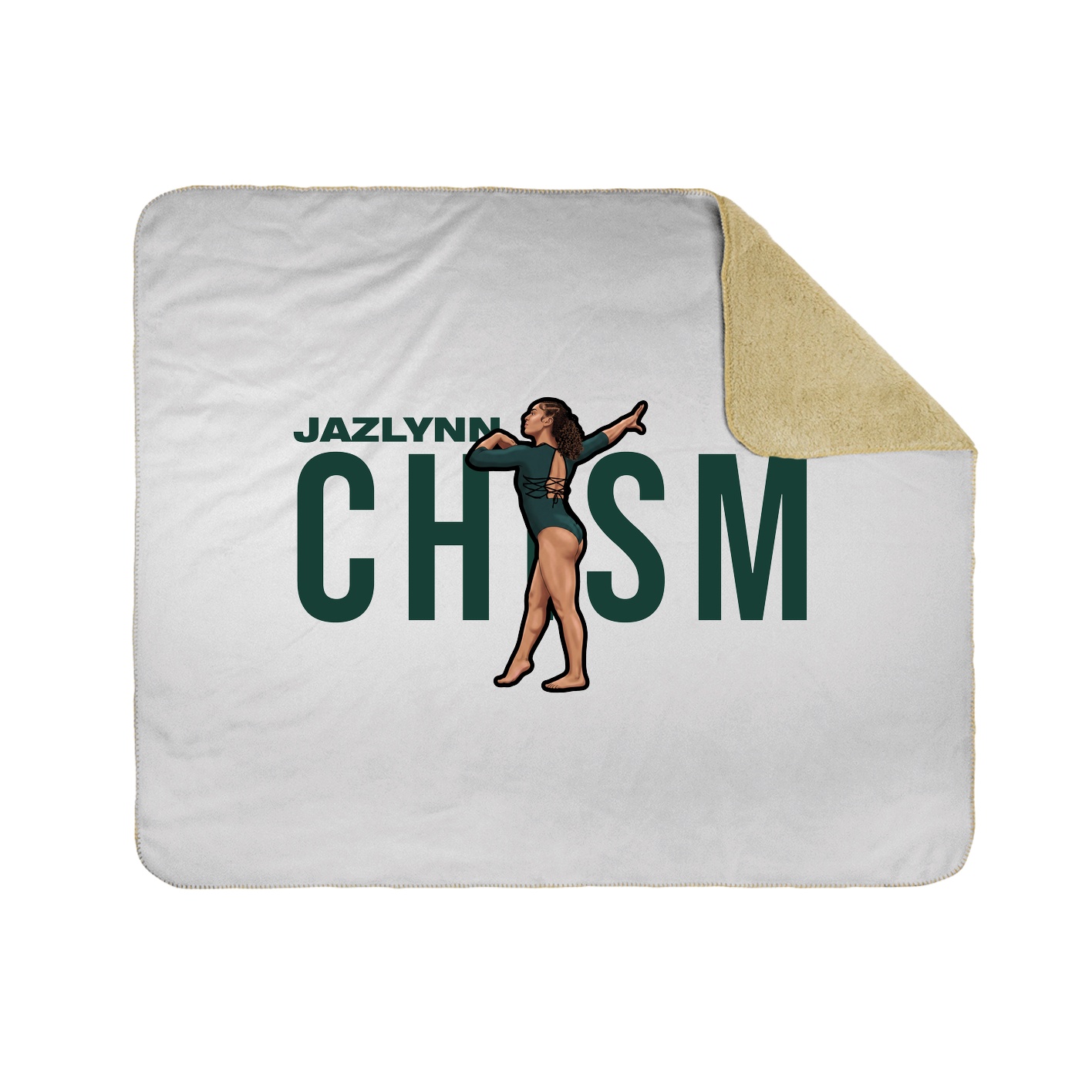 Throw Blanket — Player Name in White