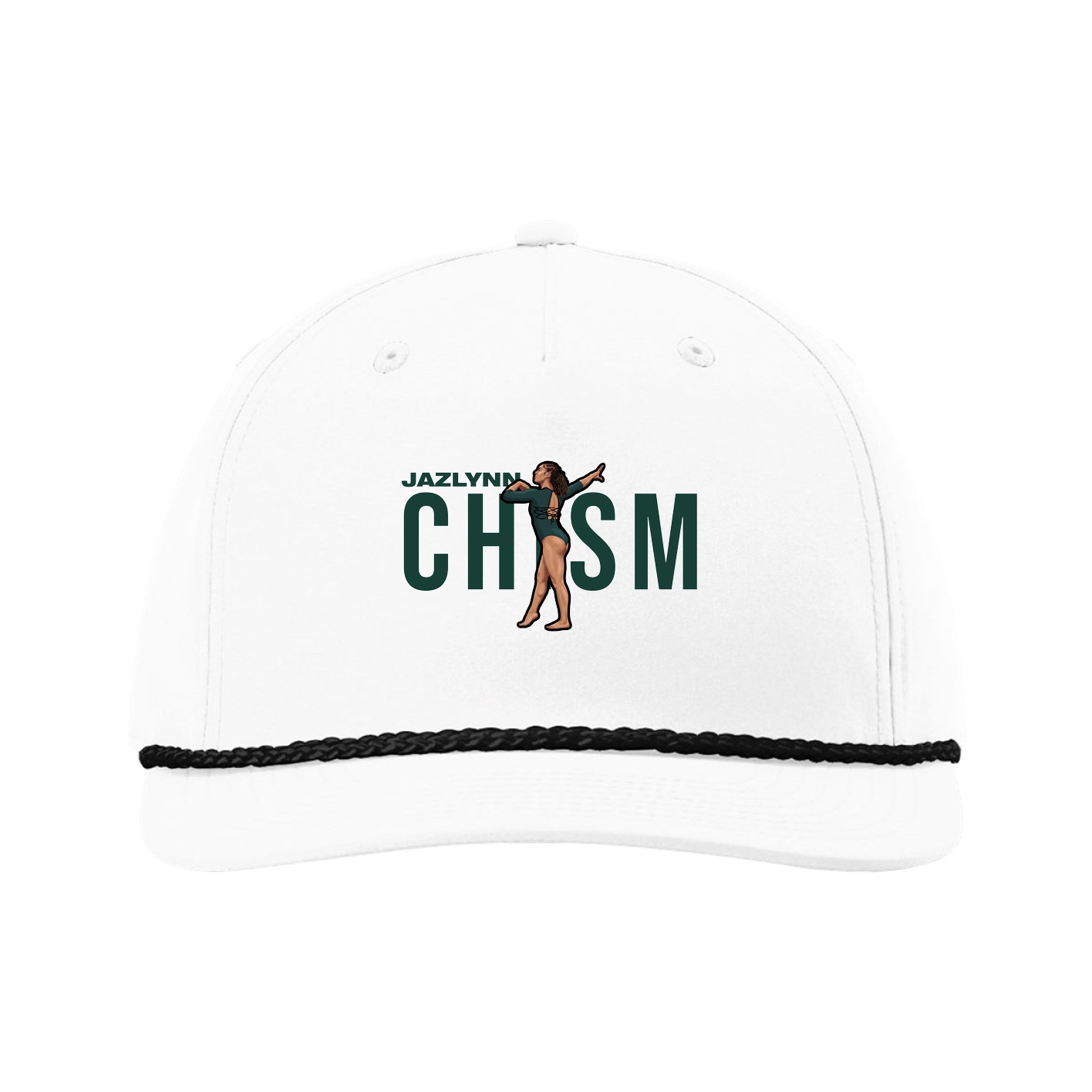 Five-Panel Classic Rope Cap — Player Name in White
