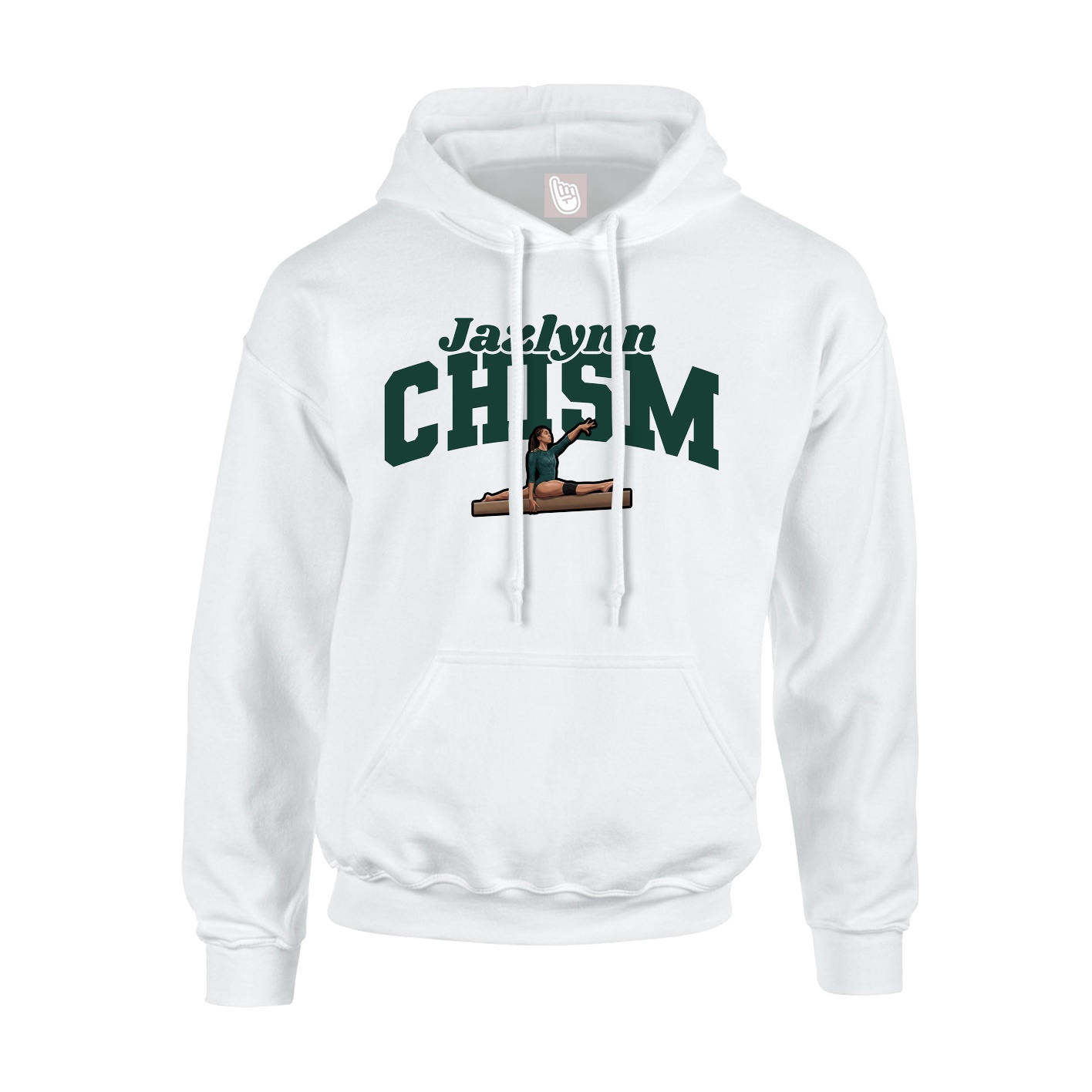 Hoodie — Signature Arch in White