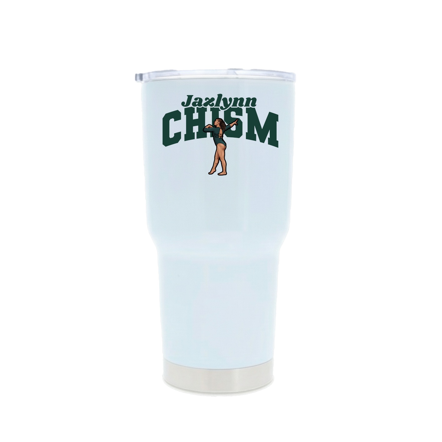 30oz Stainless Steel Tumbler — Signature Arch in White