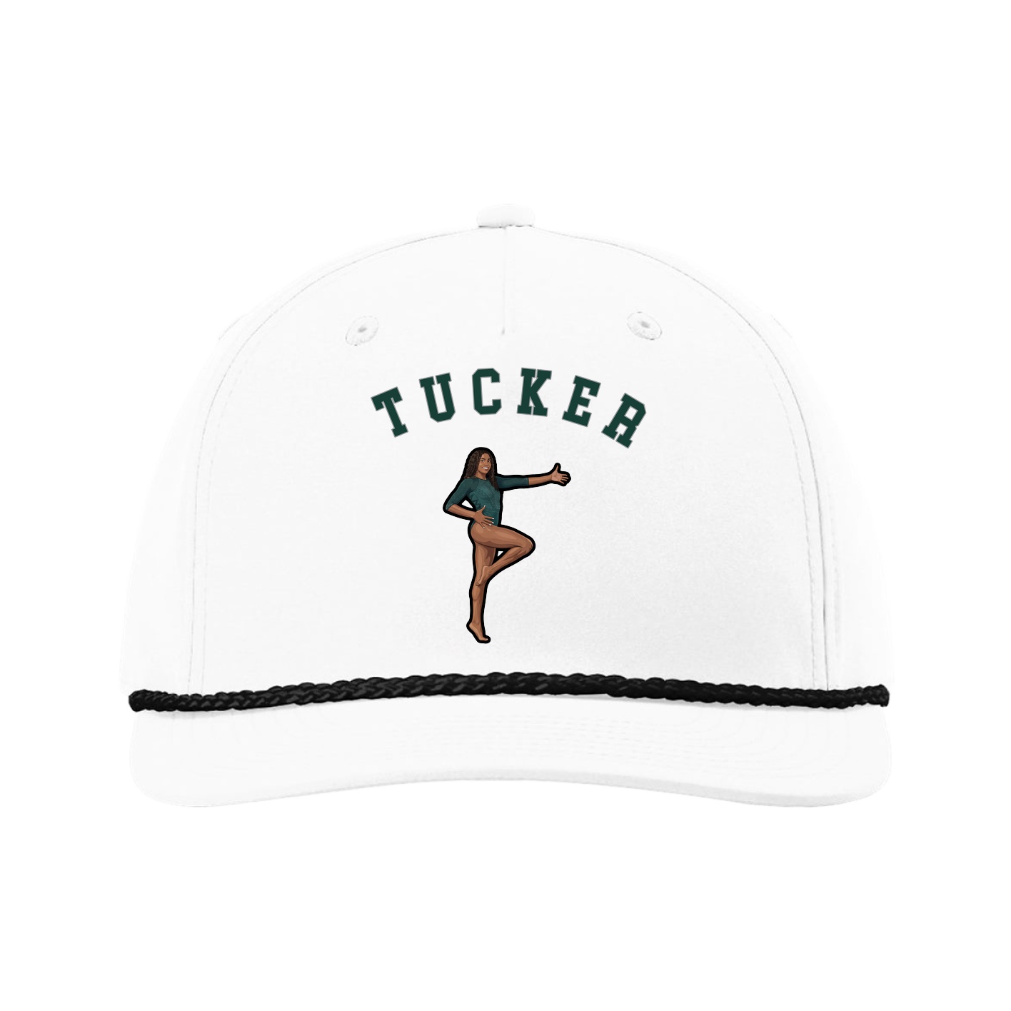 Five-Panel Classic Rope Cap — Shirsey Arch in White