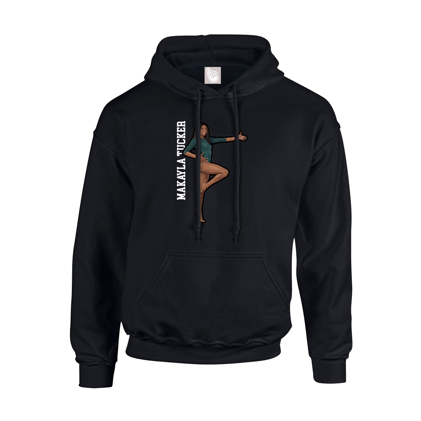 Youth Hoodie — Name Vertical in Black