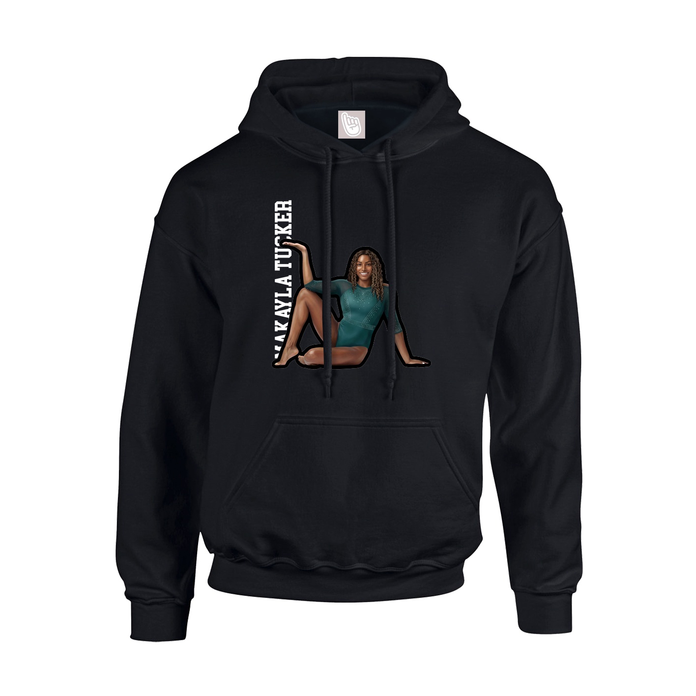 Youth Hoodie — Name Vertical in Black