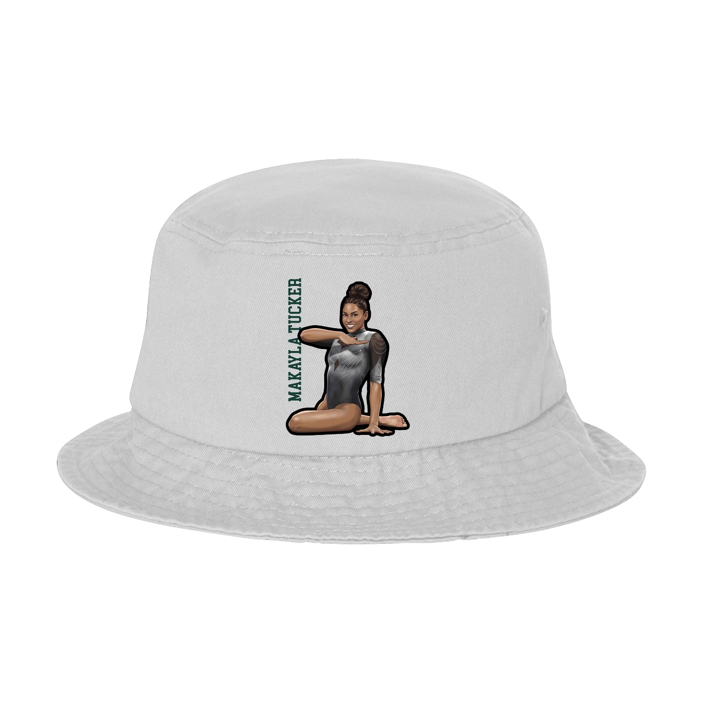 Bucket Cap — Name Vertical in White