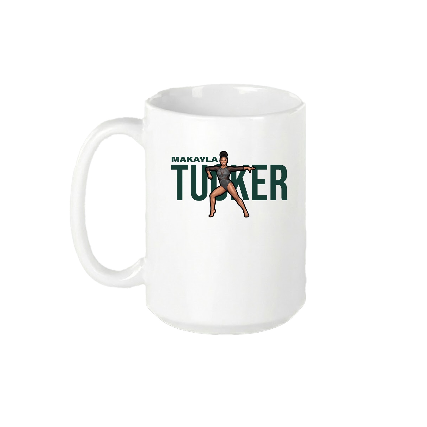 15oz Coffee Mug — Player Name in White