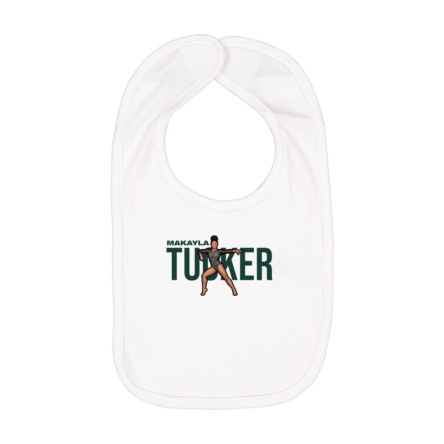 Infant Bib — Player Name in White