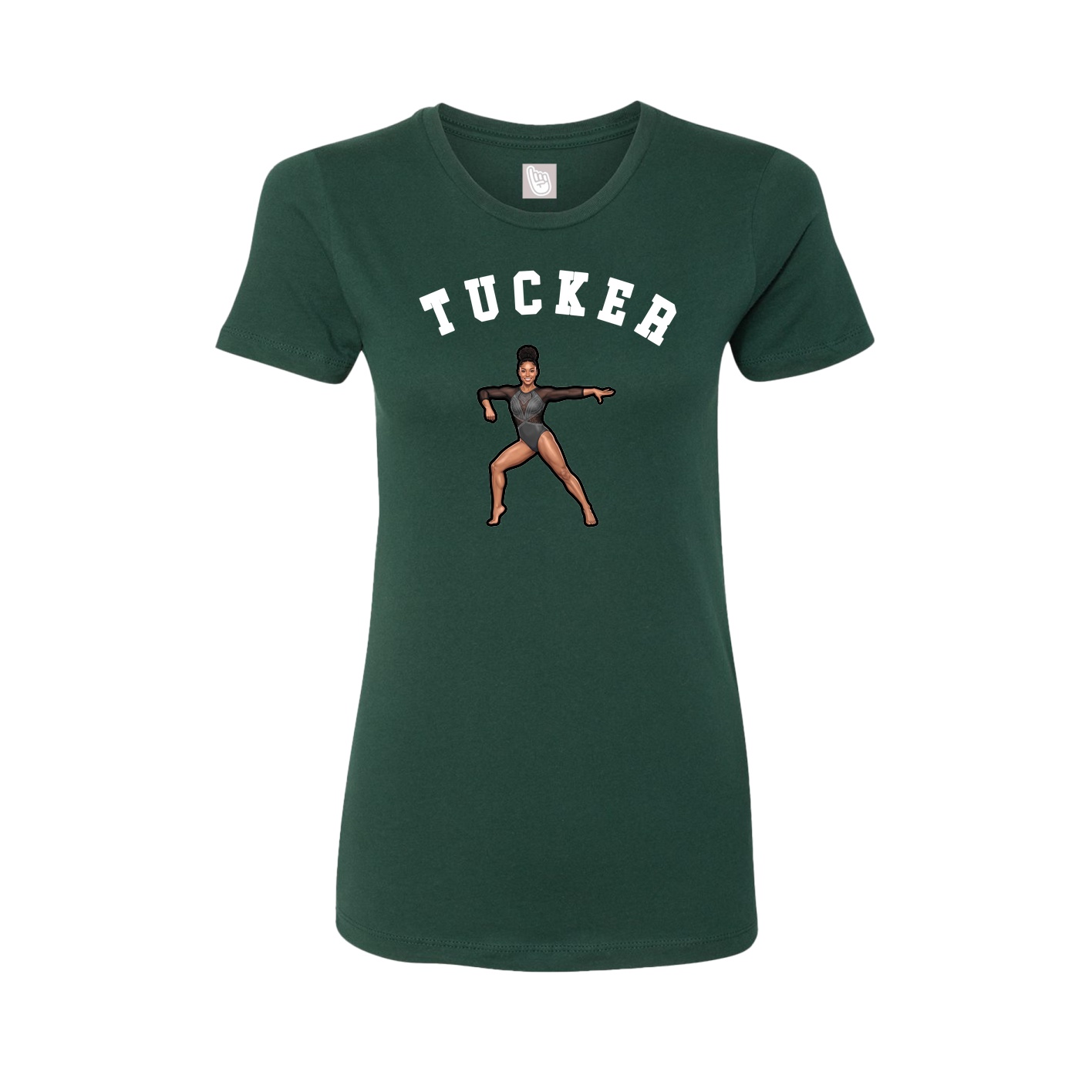 Fitted Women's Tee — Shirsey Arch in Green