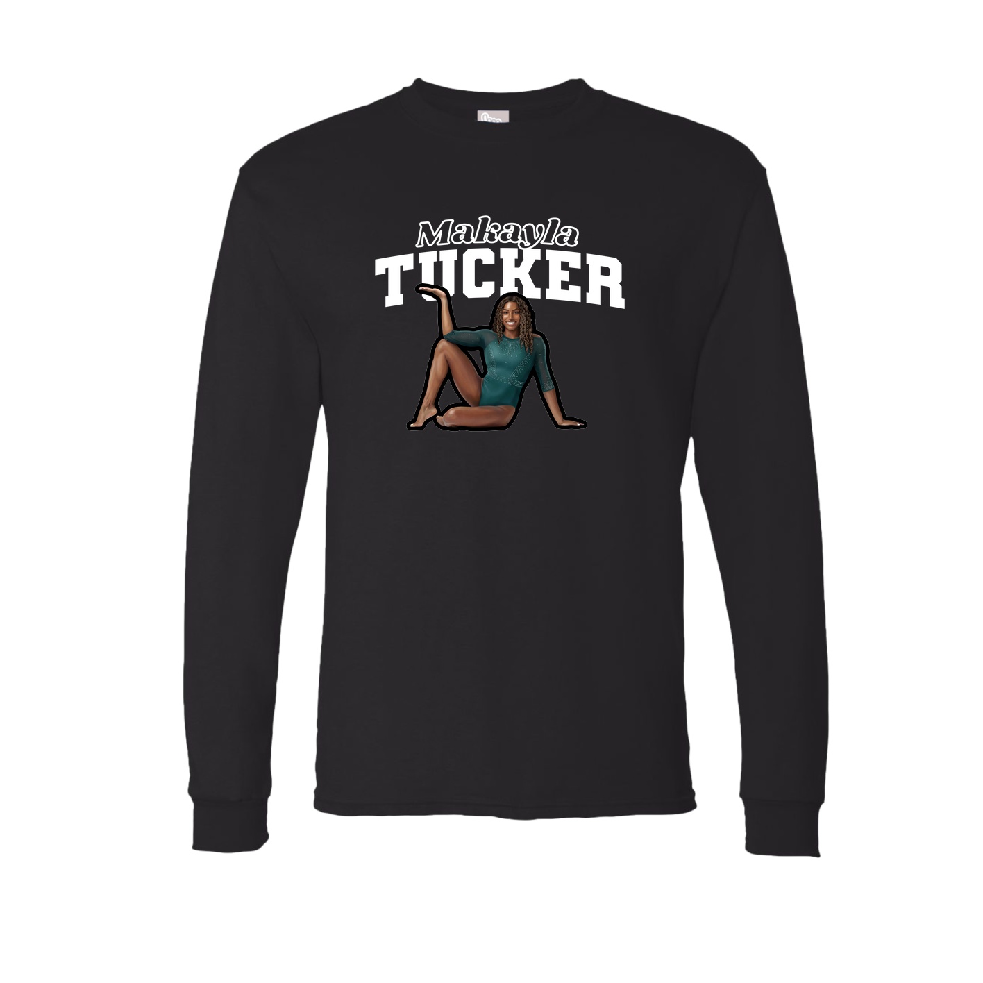 Long Sleeve Tee — Name Arch in Black