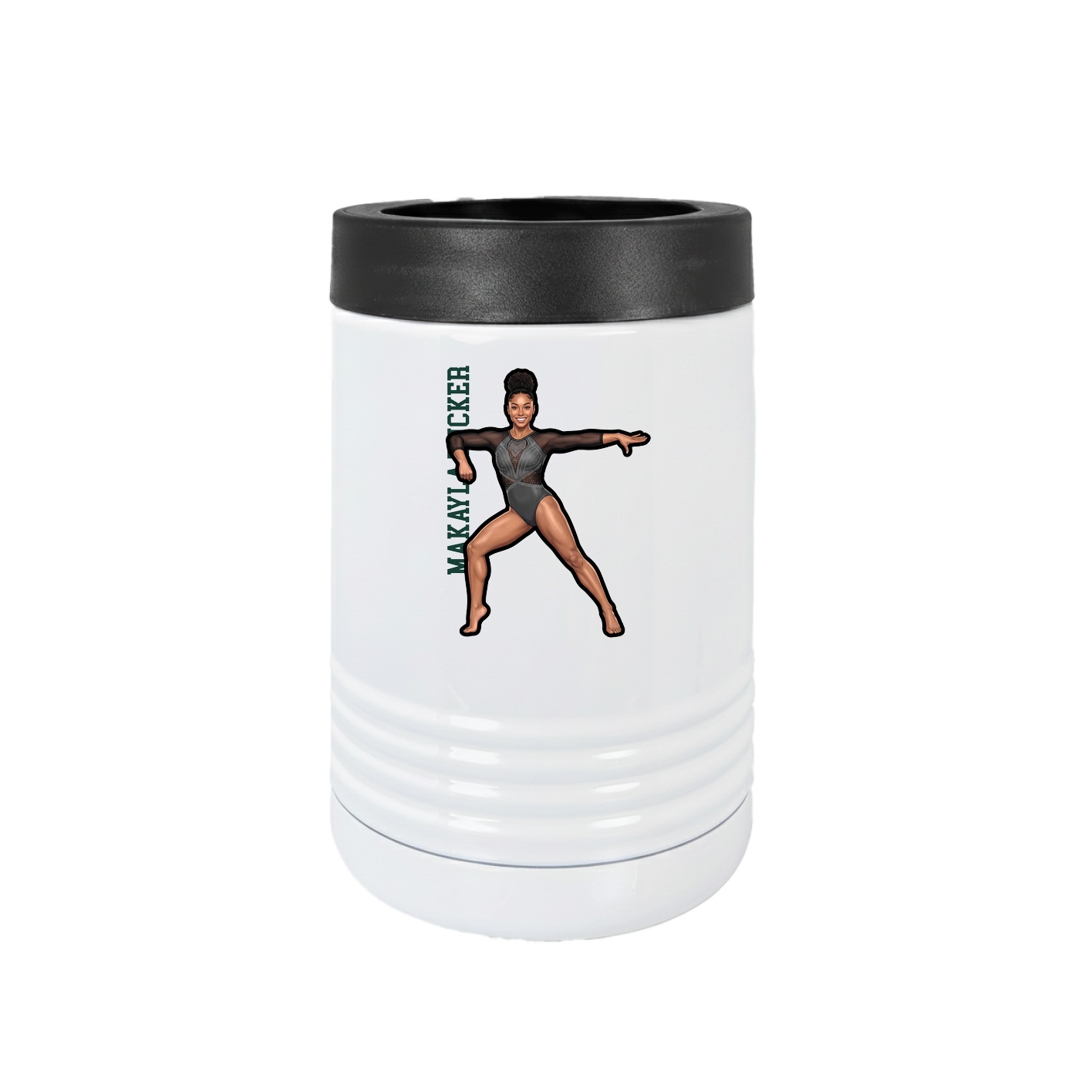 Beverage Holder — Name Vertical in White
