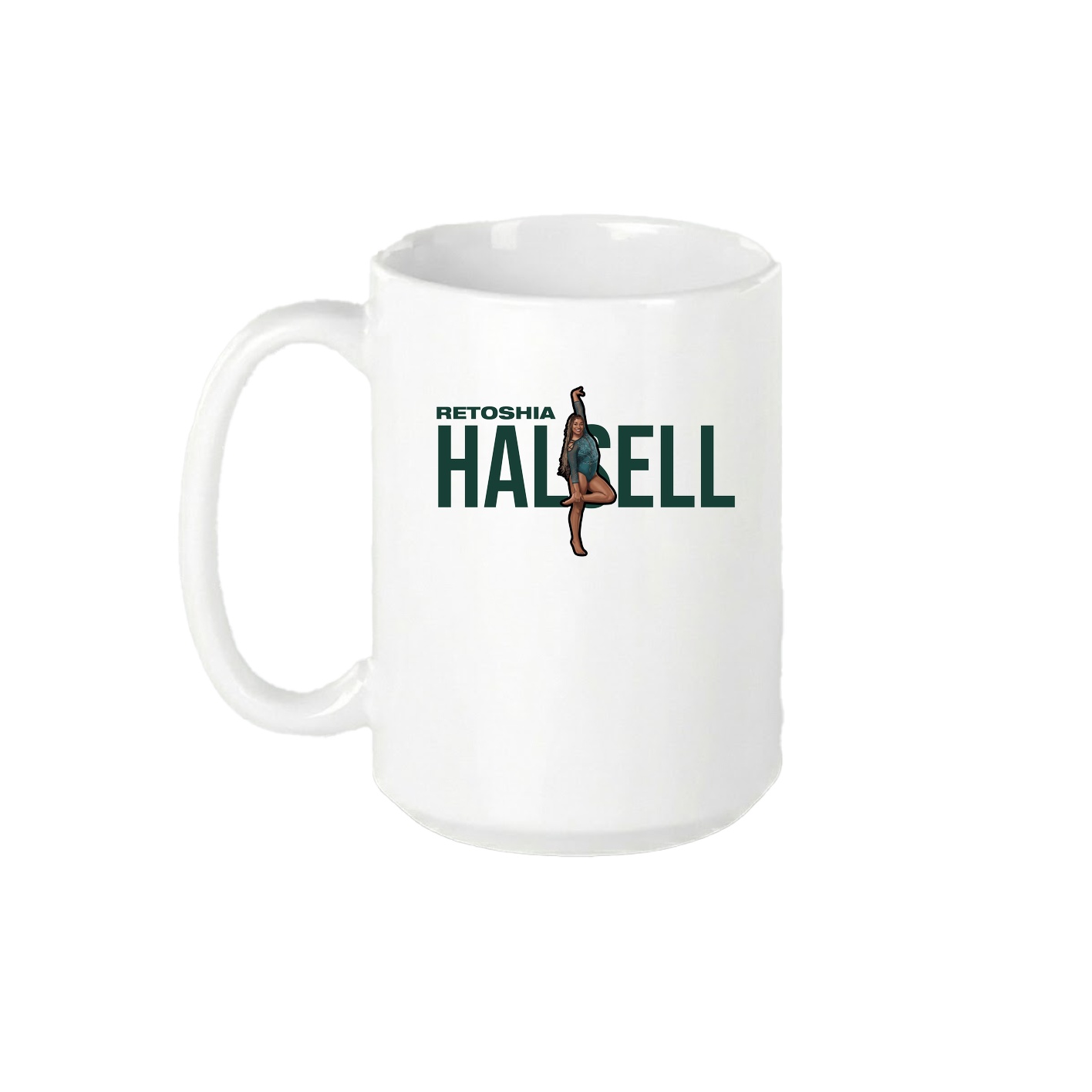 15oz Coffee Mug — Player Name in White