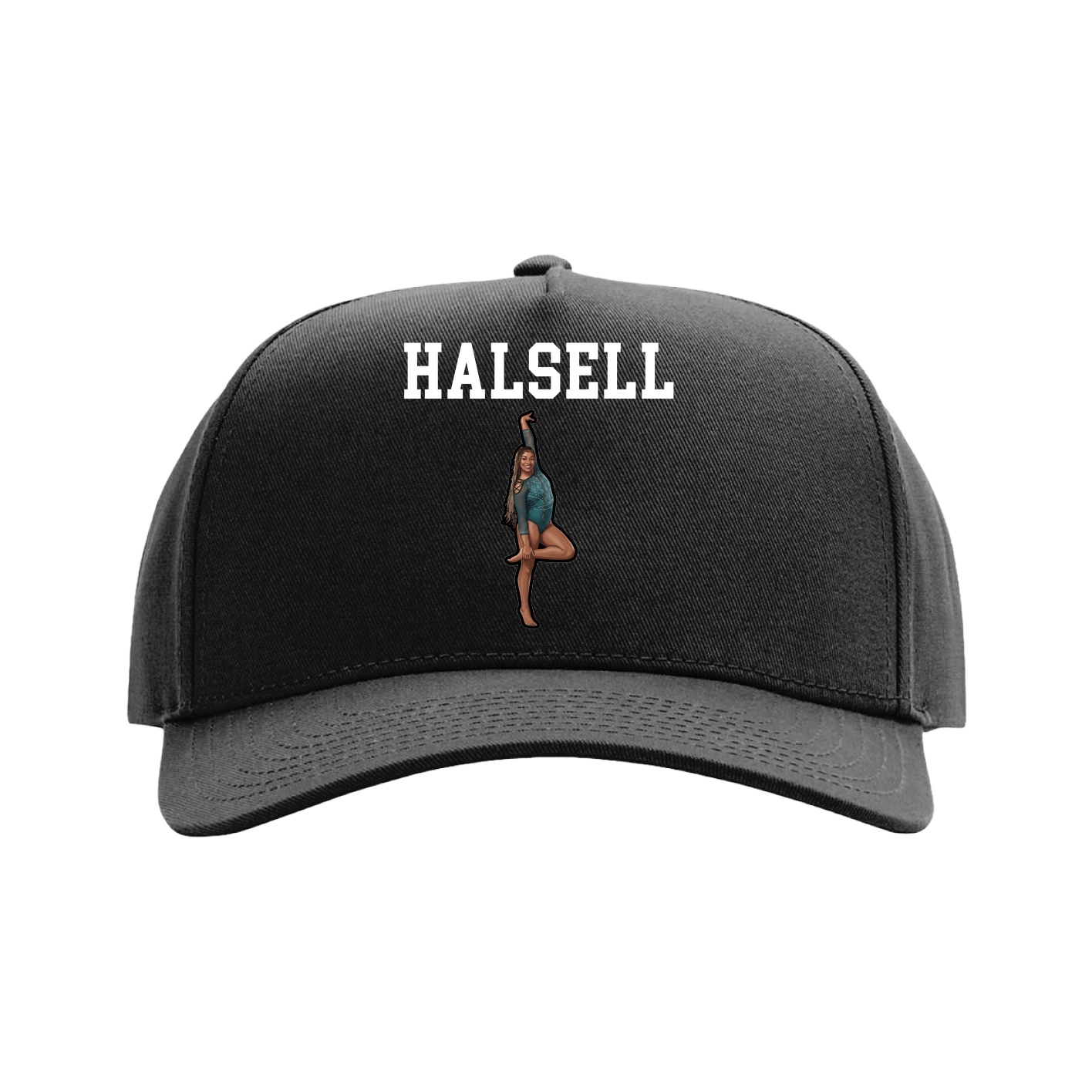 Full Fabric Five-Panel Champ Cap — Shirsey in Black