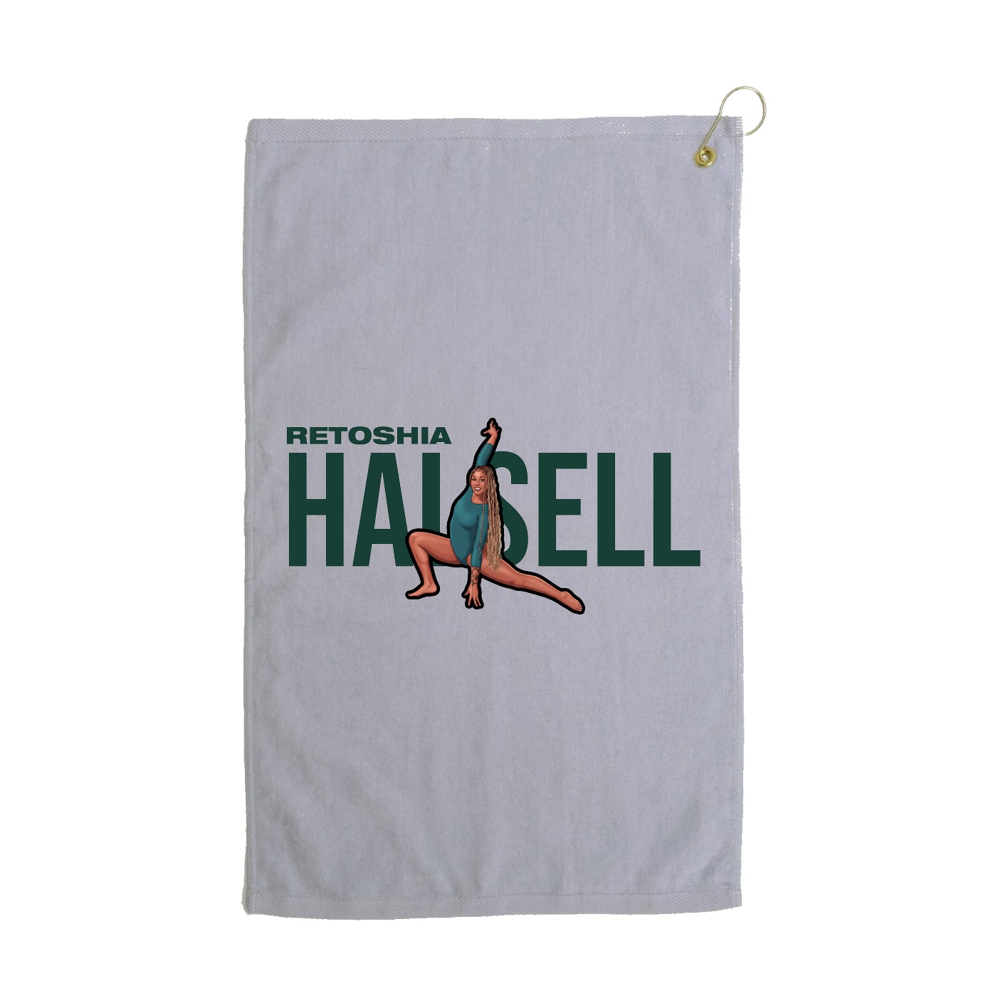 Golf Towel — Player Name in Grey