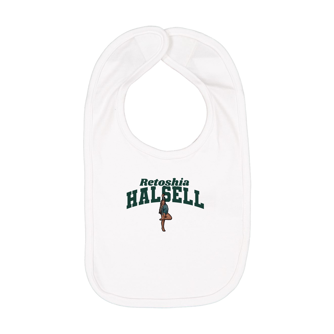 Infant Bib — Signature Arch in White
