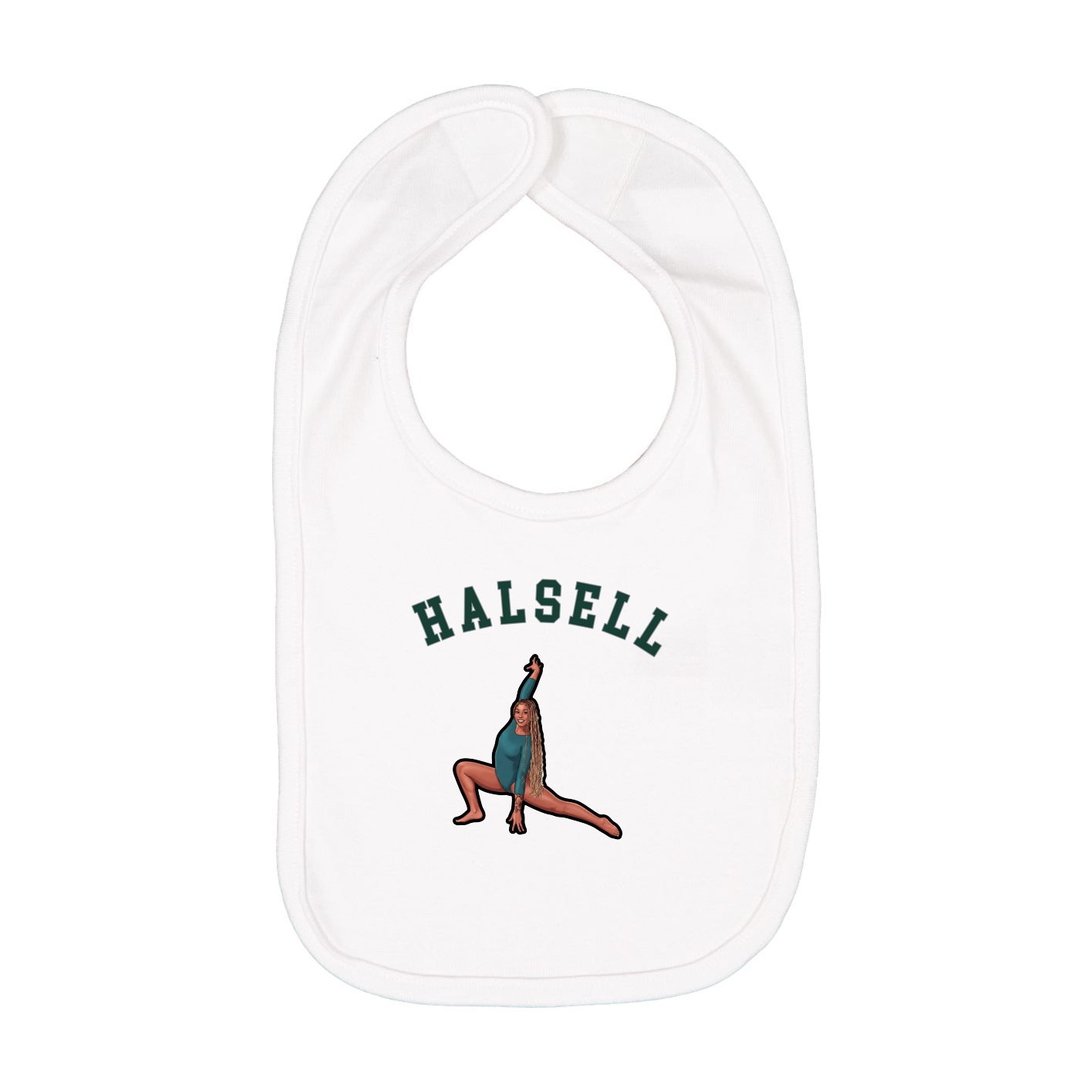 Infant Bib — Shirsey Arch in White
