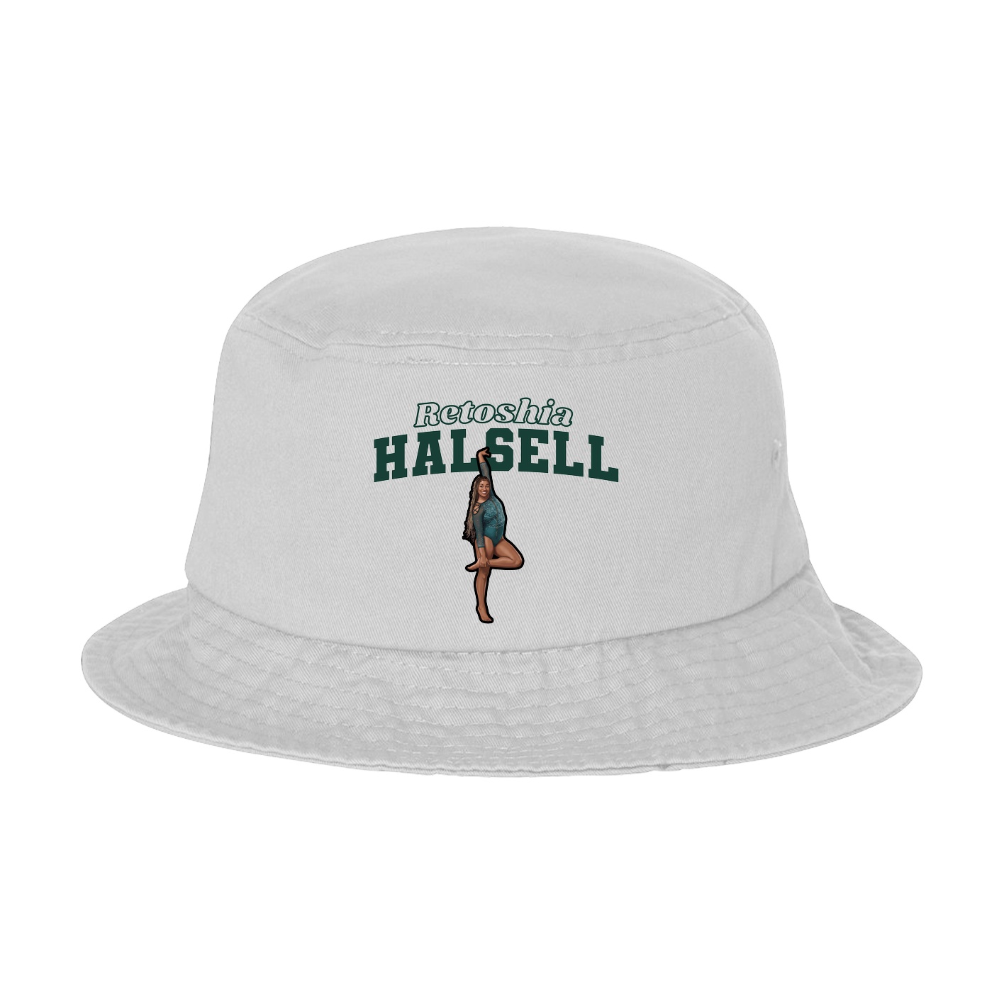 Bucket Cap — Name Arch in White