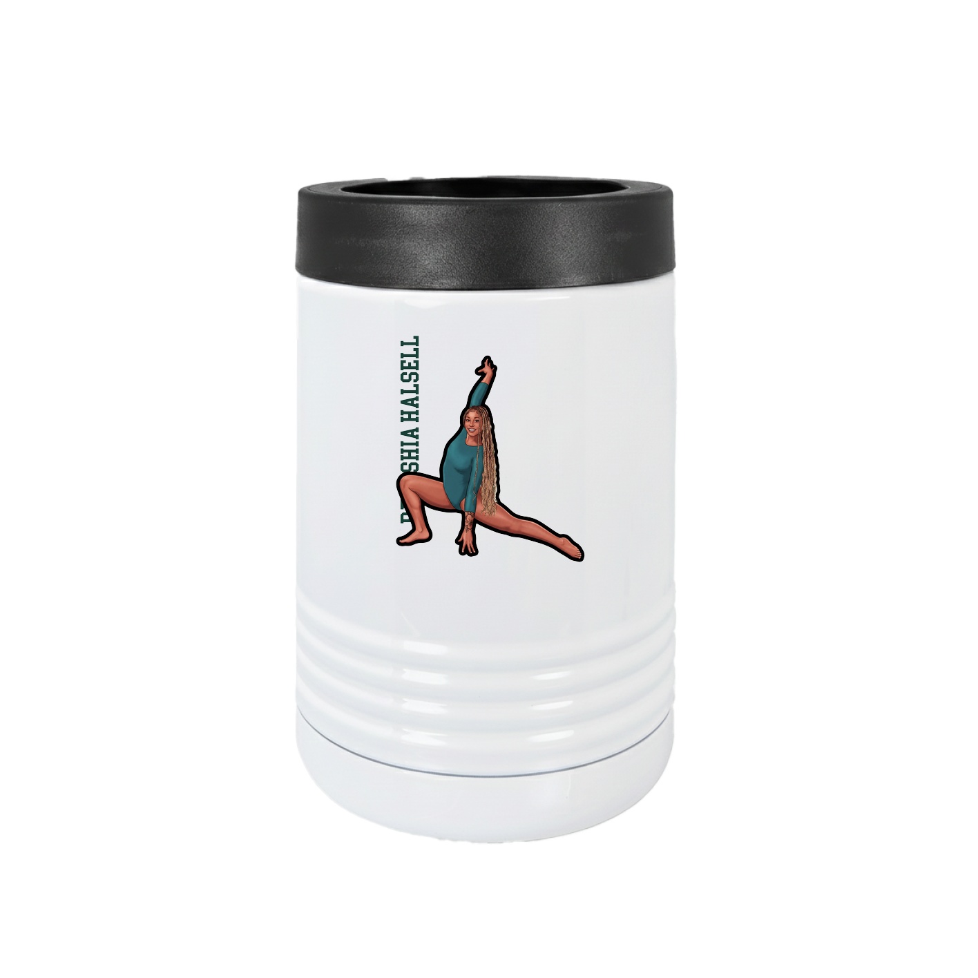 Beverage Holder — Name Vertical in White
