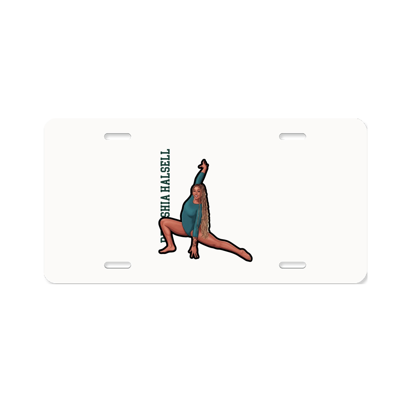 License Plate — Name Vertical in Classic
