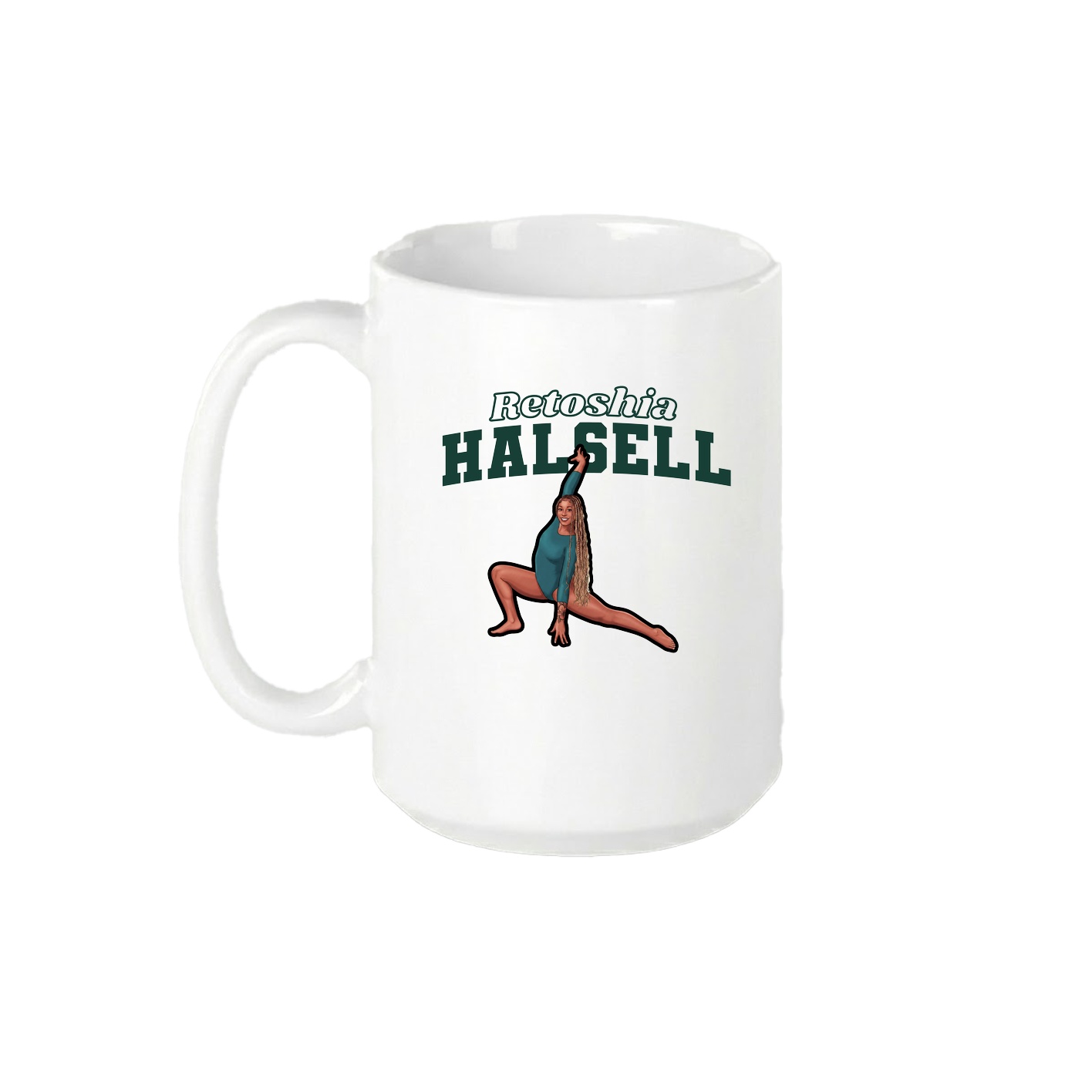 15oz Coffee Mug — Name Arch in White