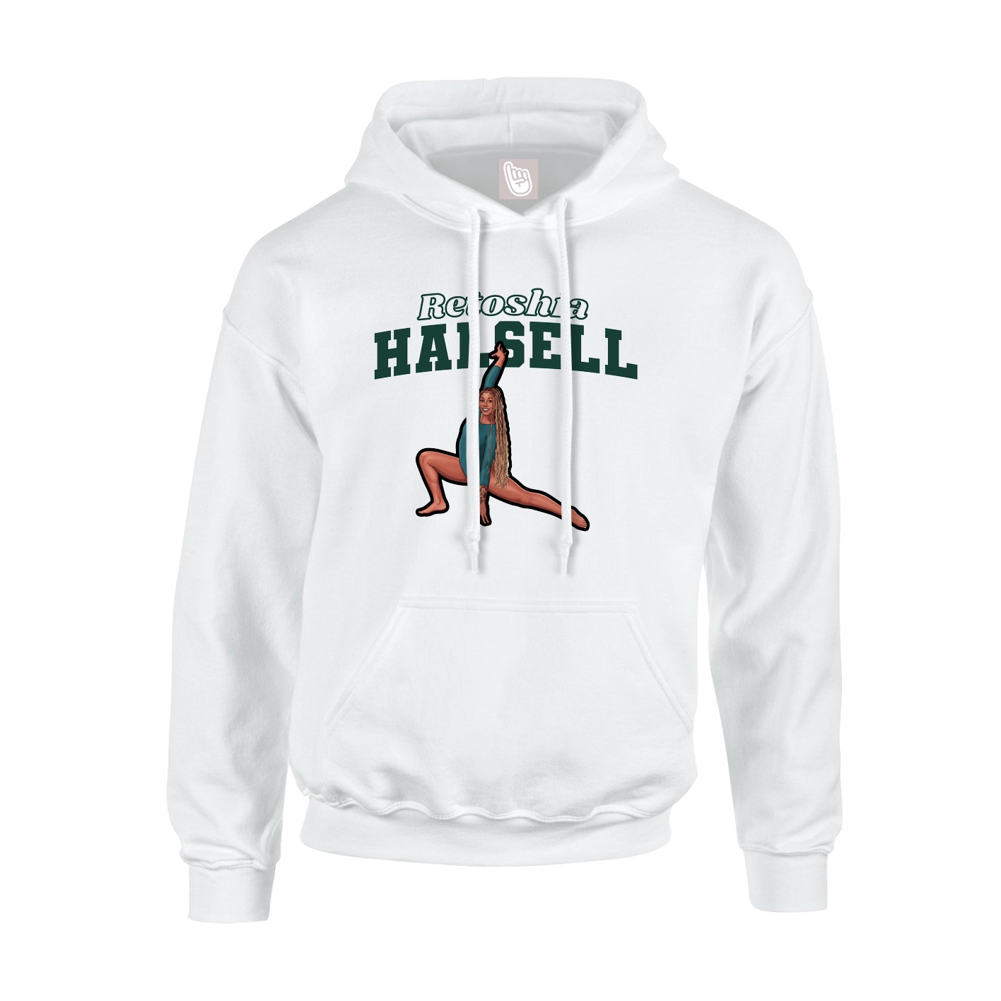 Hoodie — Name Arch in White