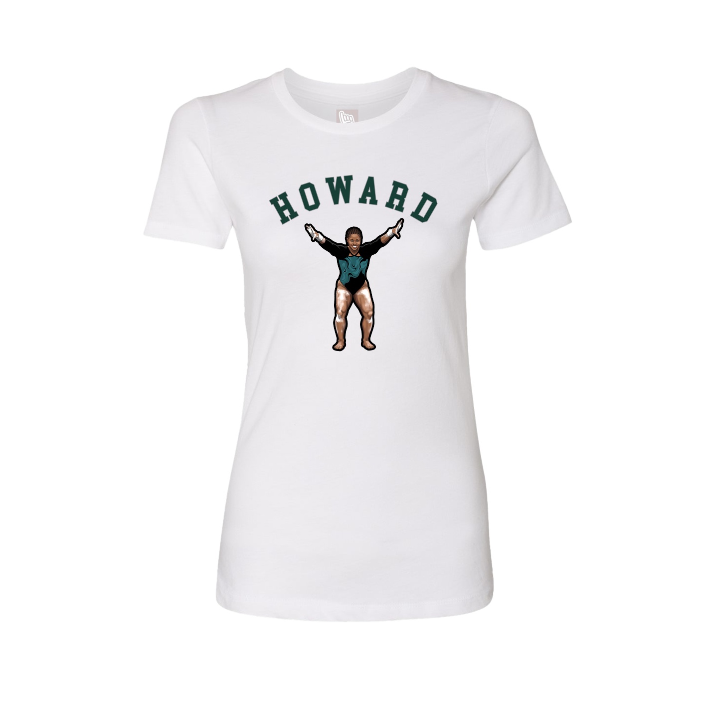 Fitted Women's Tee — Shirsey Arch in White