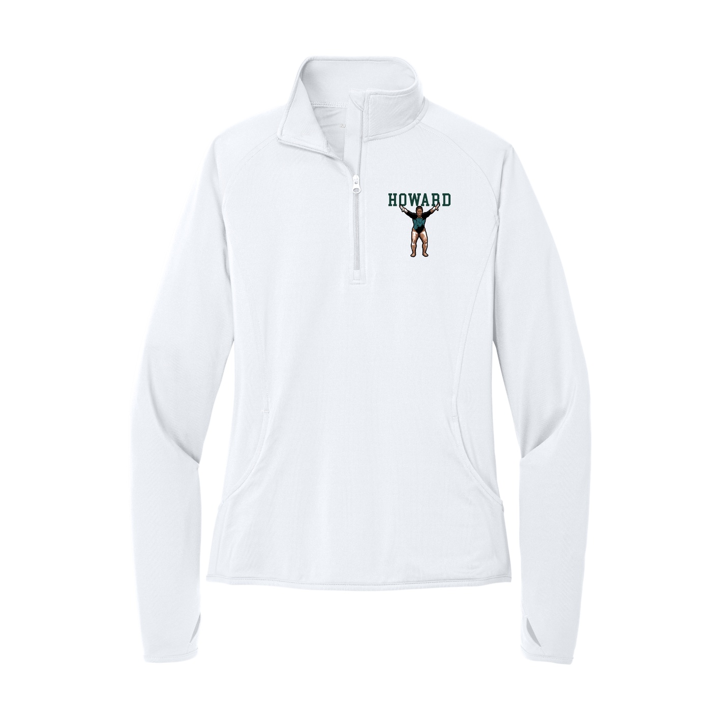 Women's Q-Zip Pullover — Shirsey in White