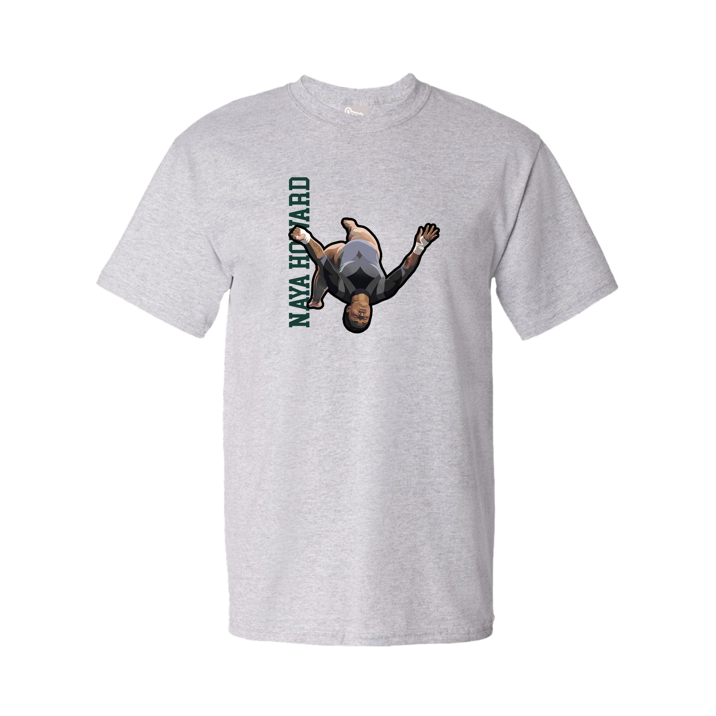 Tee — Name Vertical in Grey