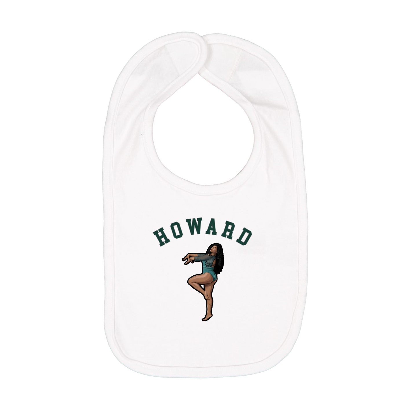 Infant Bib — Shirsey Arch in White