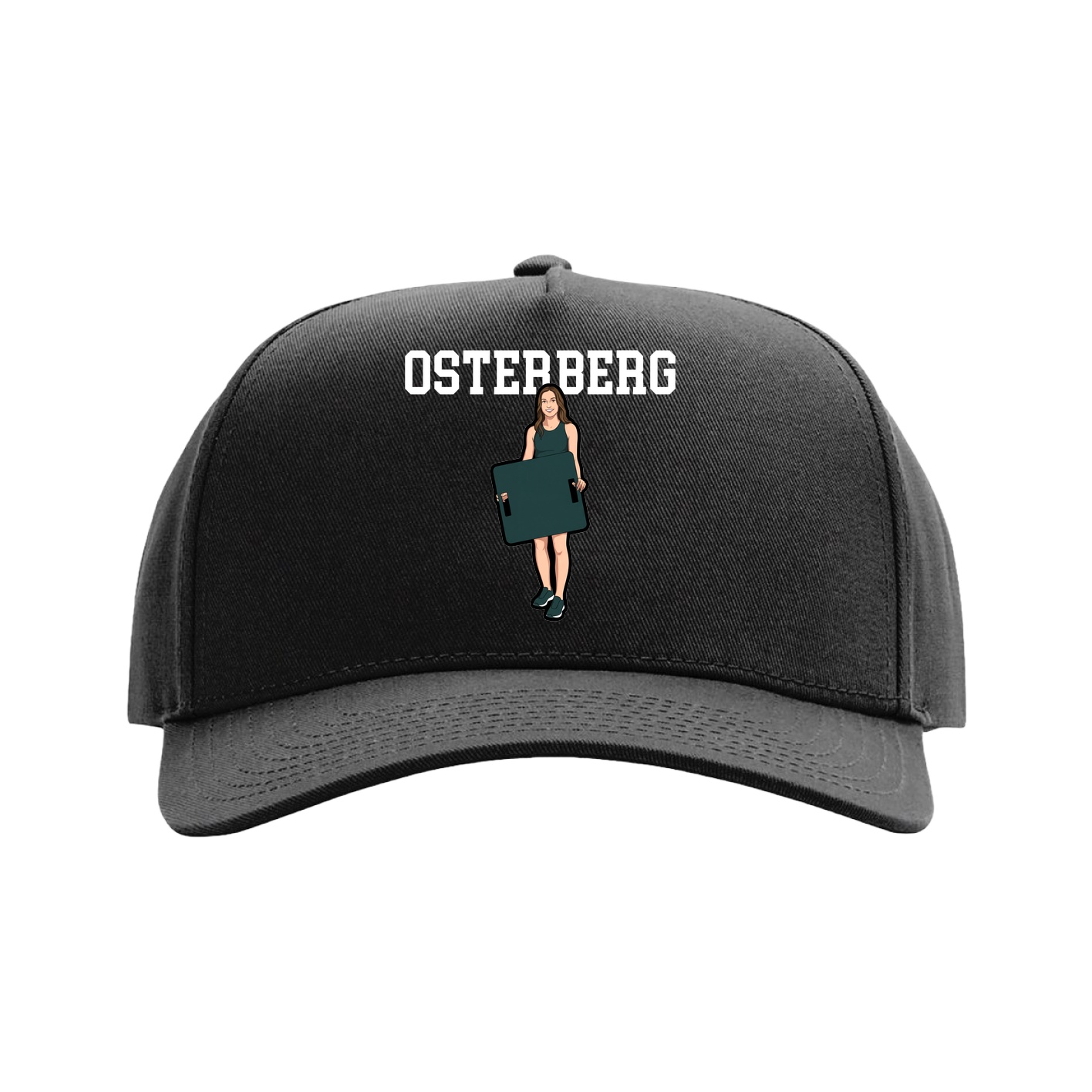 Full Fabric Five-Panel Champ Cap — Shirsey in Black