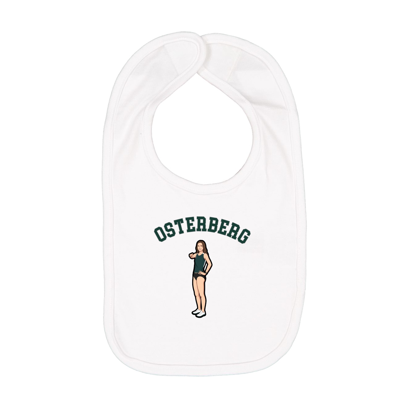 Infant Bib — Shirsey Arch in White