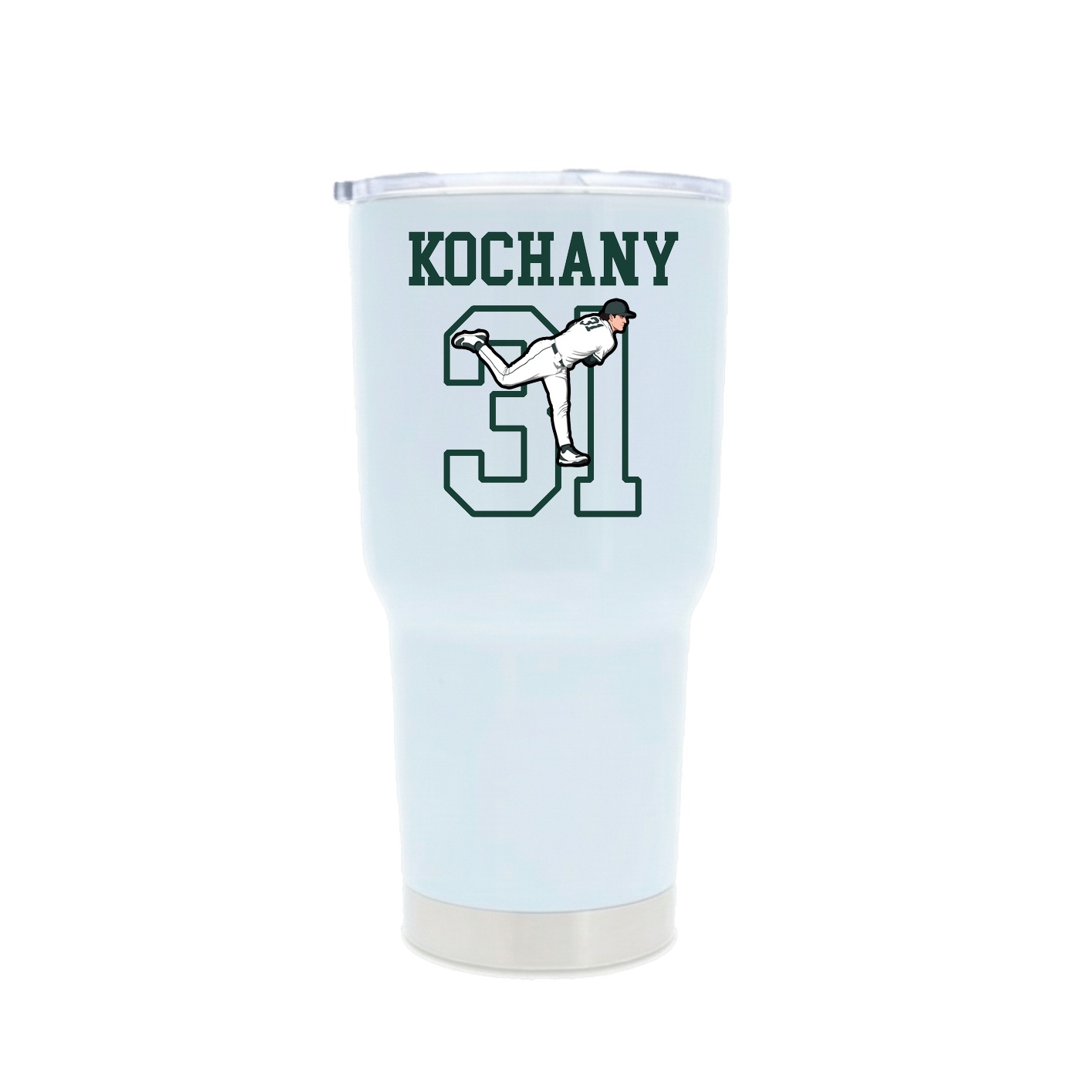 30oz Stainless Steel Tumbler — Shirsey in White