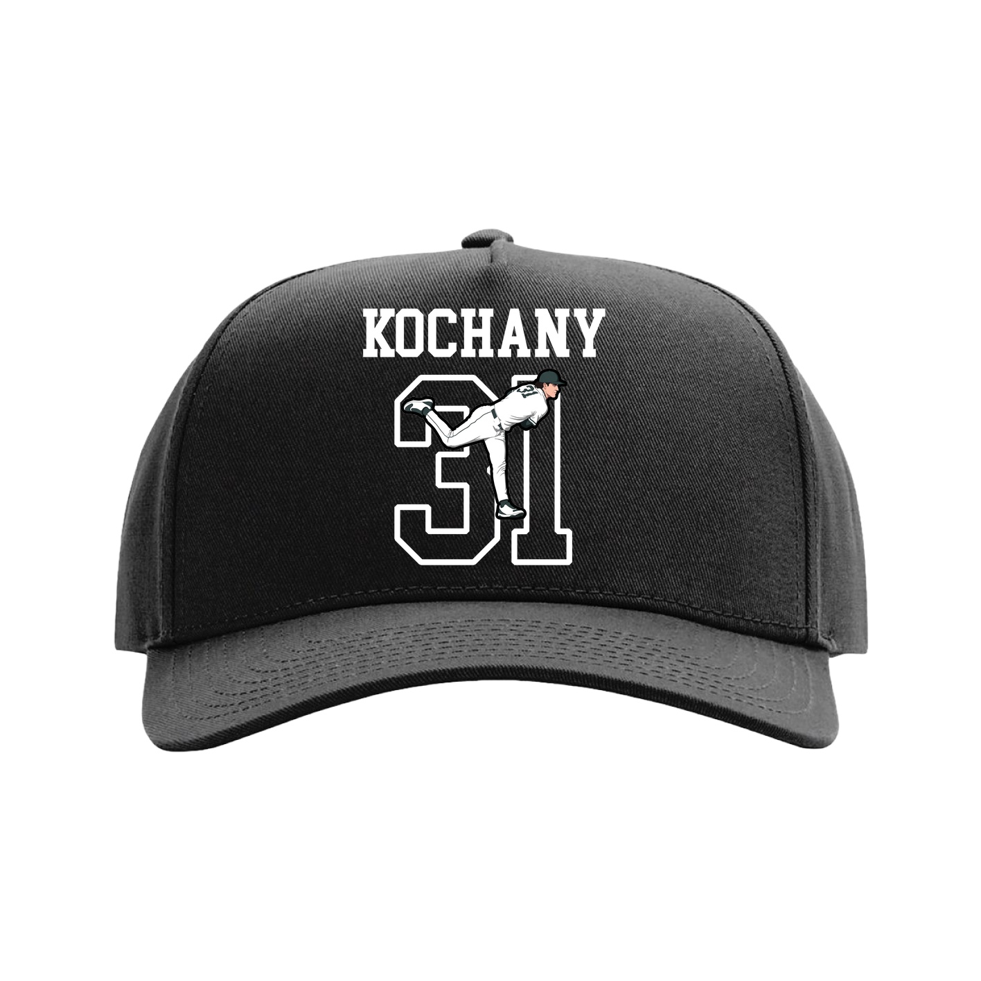 Full Fabric Five-Panel Champ Cap — Shirsey in Black