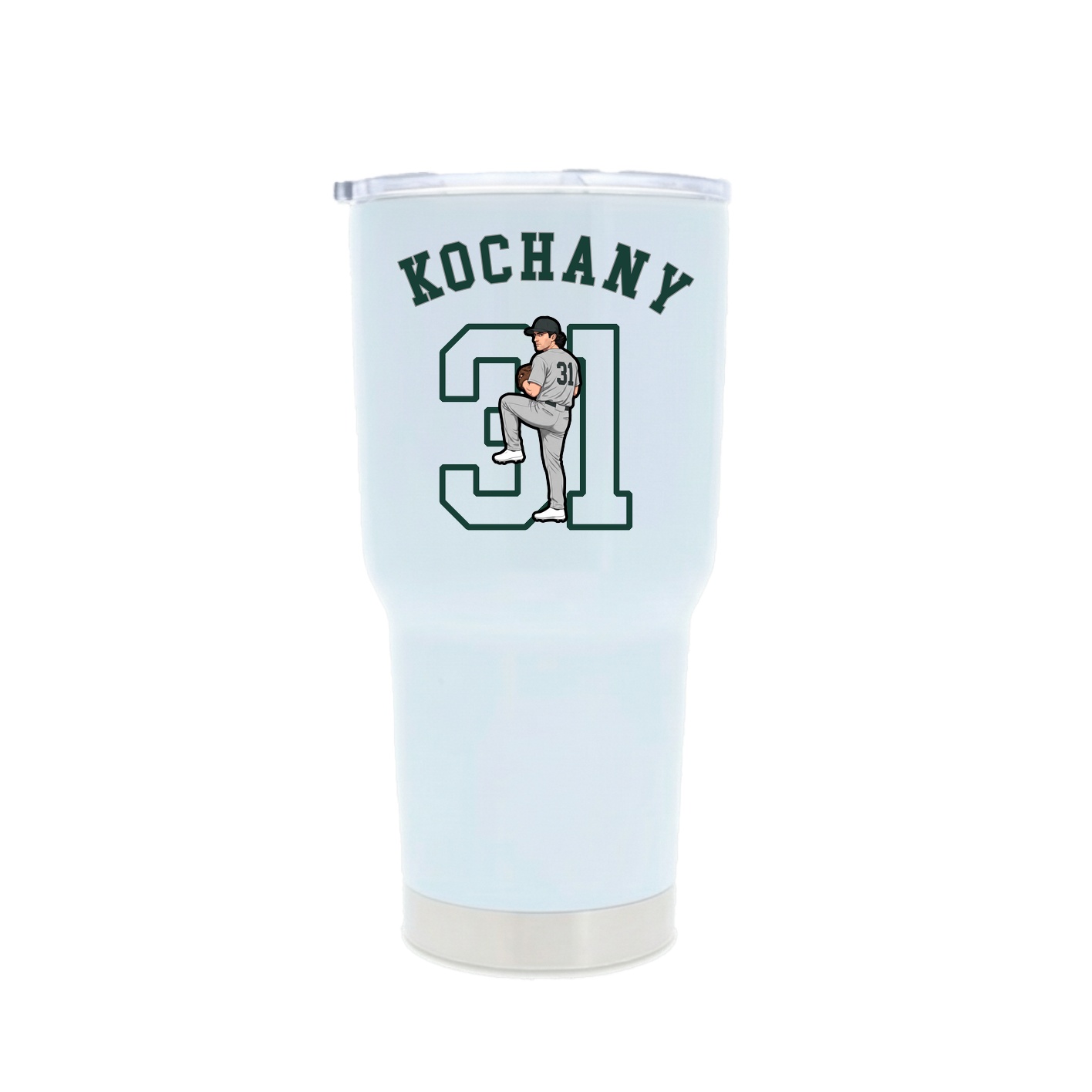 30oz Stainless Steel Tumbler — Shirsey Arch in White