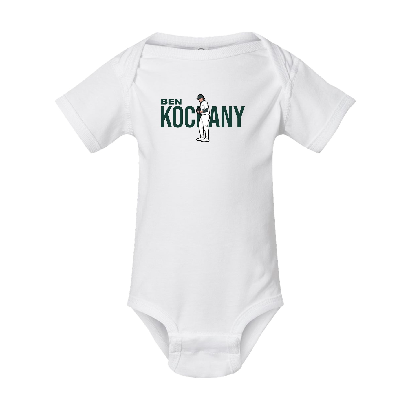 Baby Onesie — Player Name in White