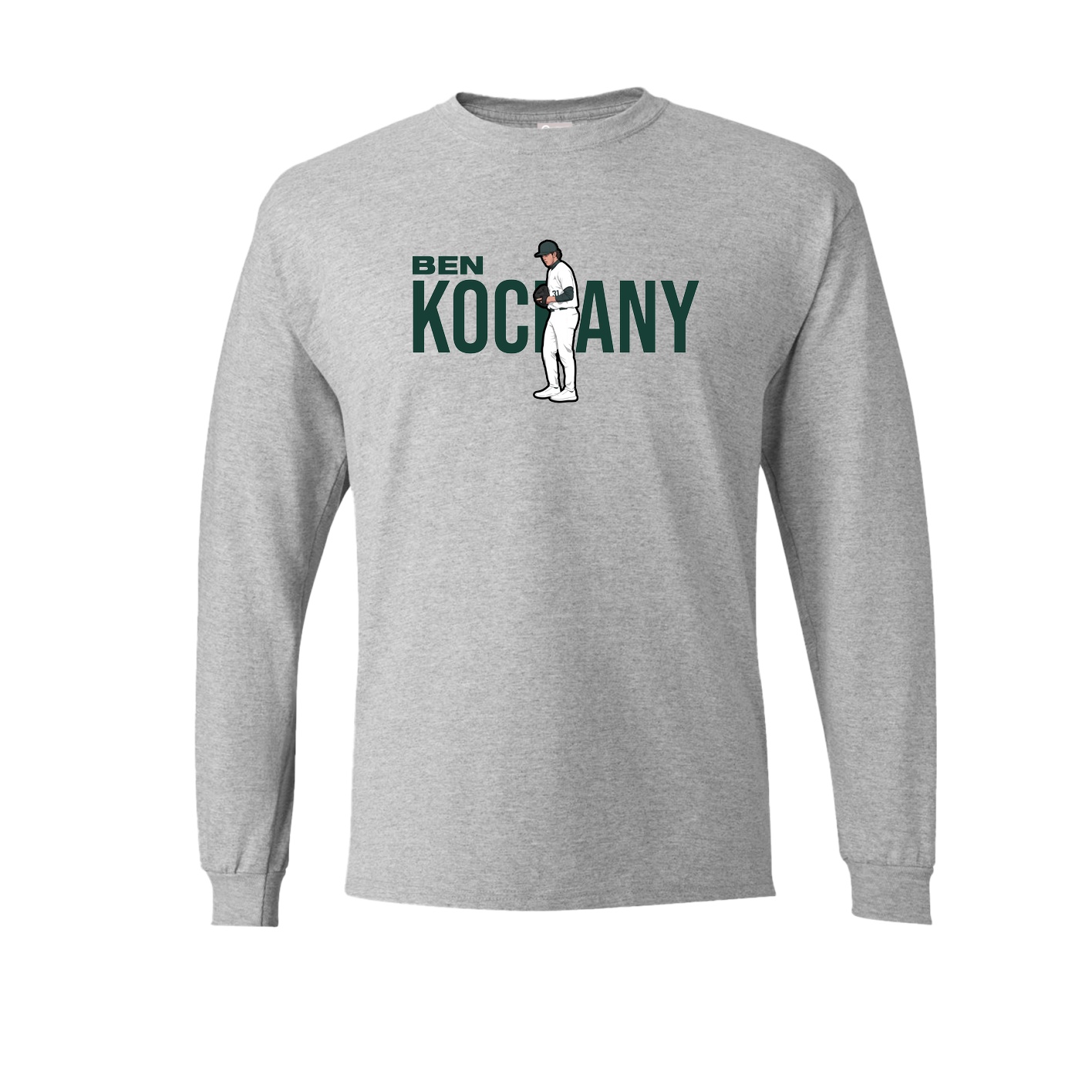 Long Sleeve Tee — Player Name in Grey