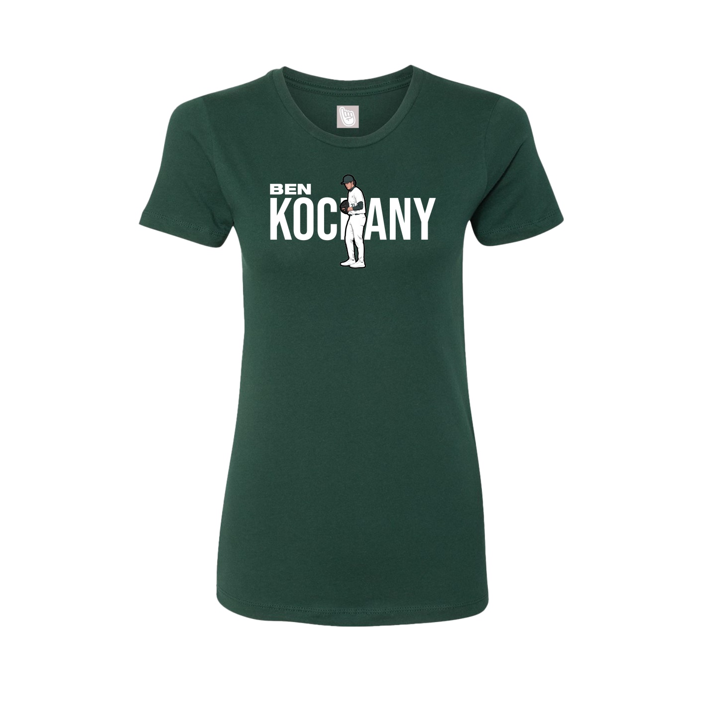 Fitted Women's Tee — Player Name in Green